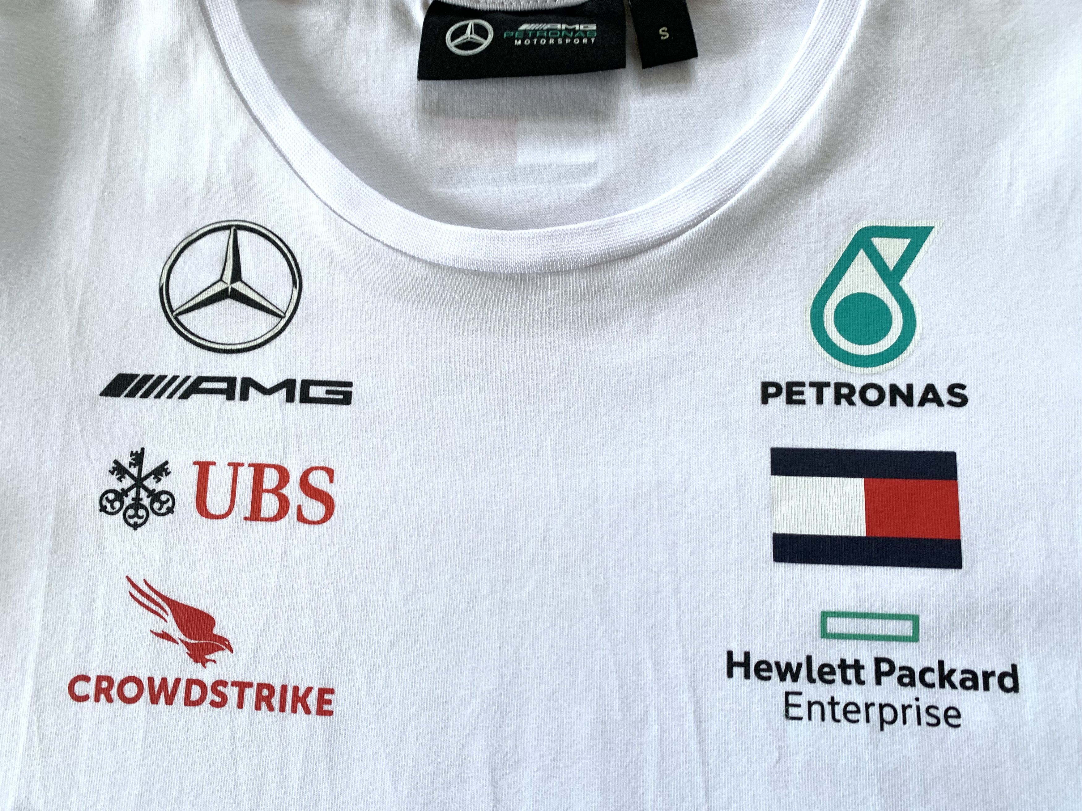 Mercedes-Benz × Tommy Hilfiger Womens AMG Petronas Motorsport Racing White T Shirt Size S / US 4 / IT 40 - 5 Thumbnail