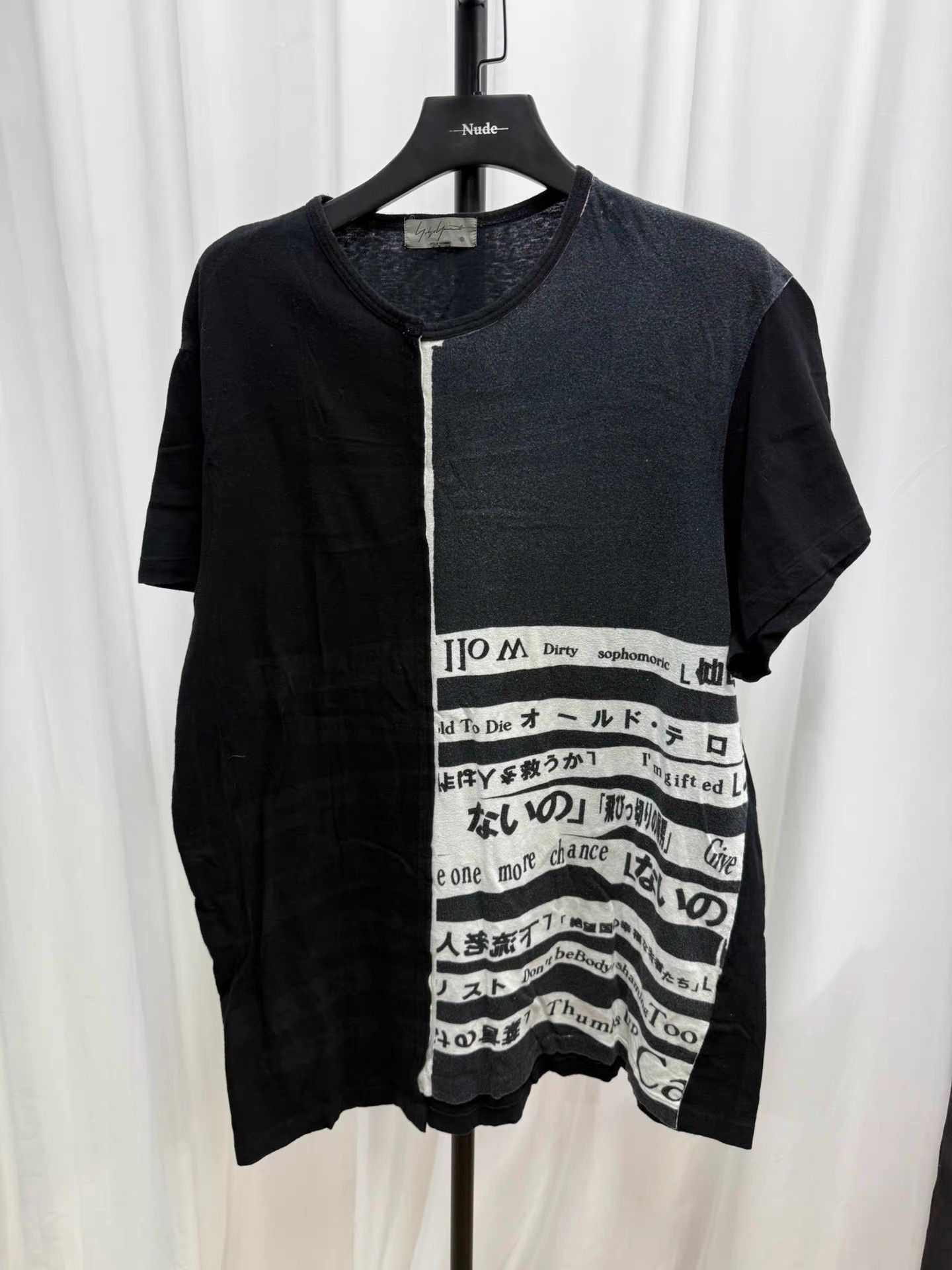 Yohji Yamamoto Yohji Yamamoto 18SS Text Print T-Shirt K20 Size US L / EU 52-54 / 3 - 1 Thumbnail