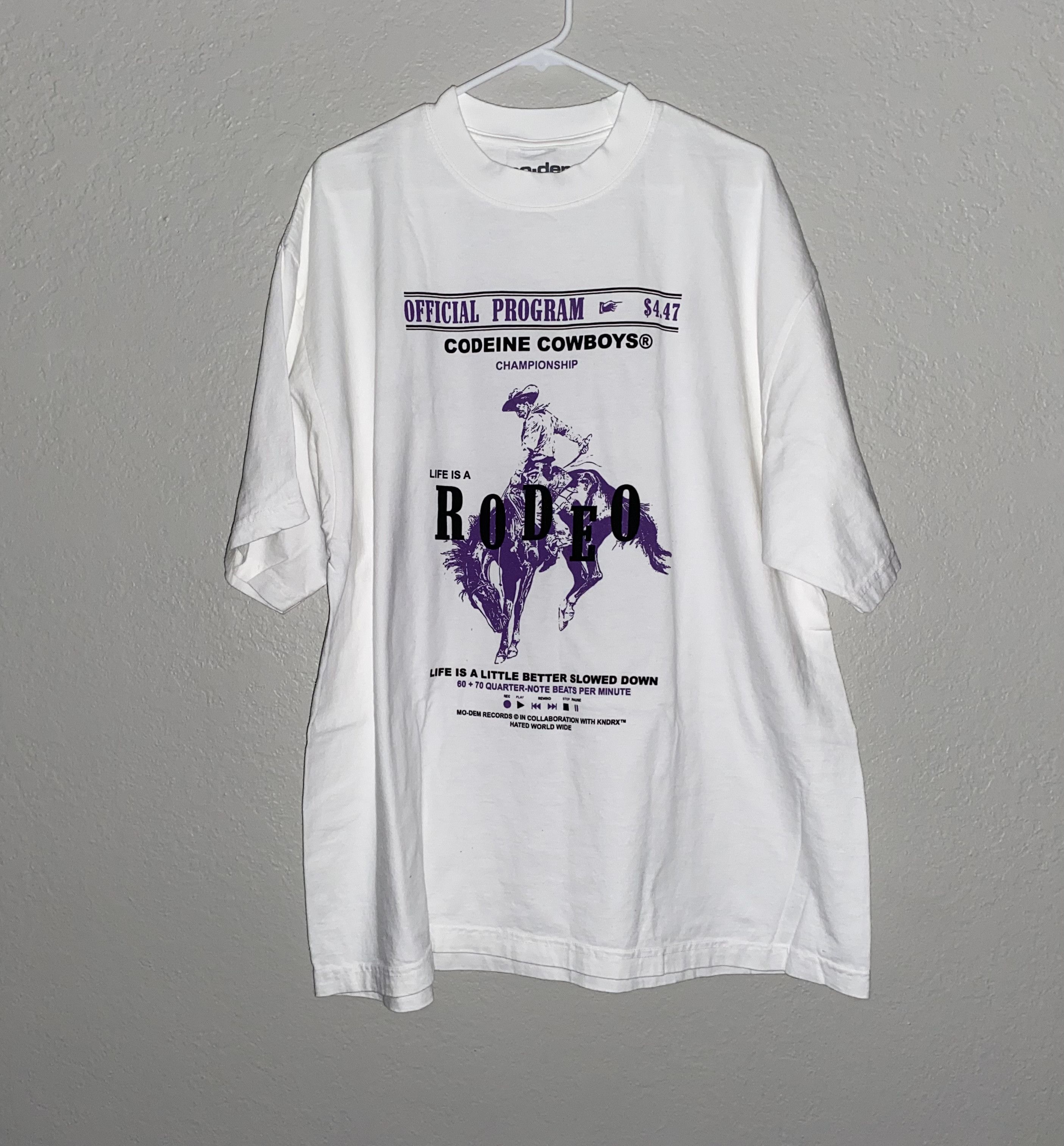 Other Mo-Dem Streetwear T shirt Codeine Cowboy Rodeo supreme HUF ! Size US XXL / EU 58 / 5 - 1 Thumbnail