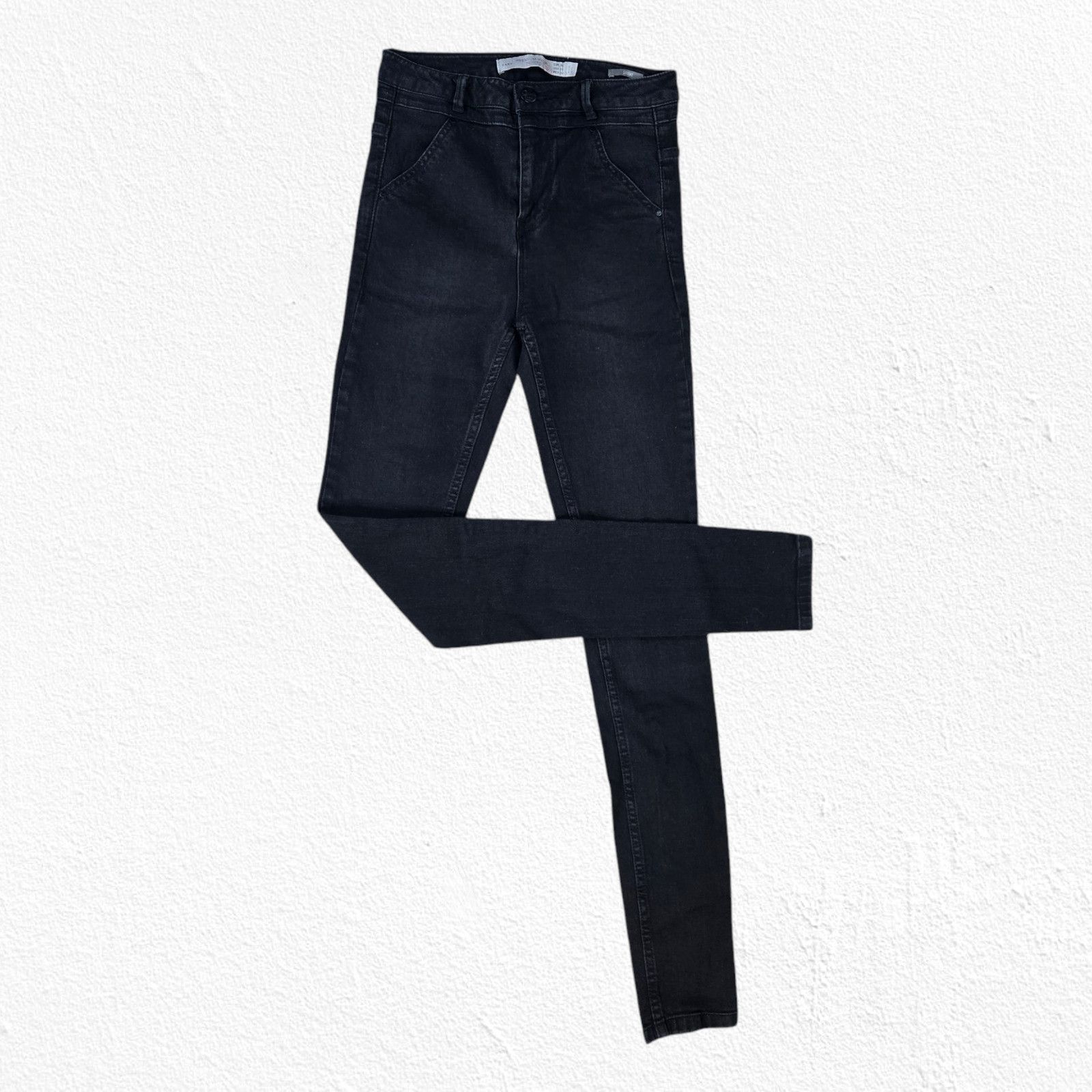 Zara Zara Premium Black High Waisted Skinny Leg Jeans Size 4 Size 27" / US 4 / IT 40 - 10 Thumbnail