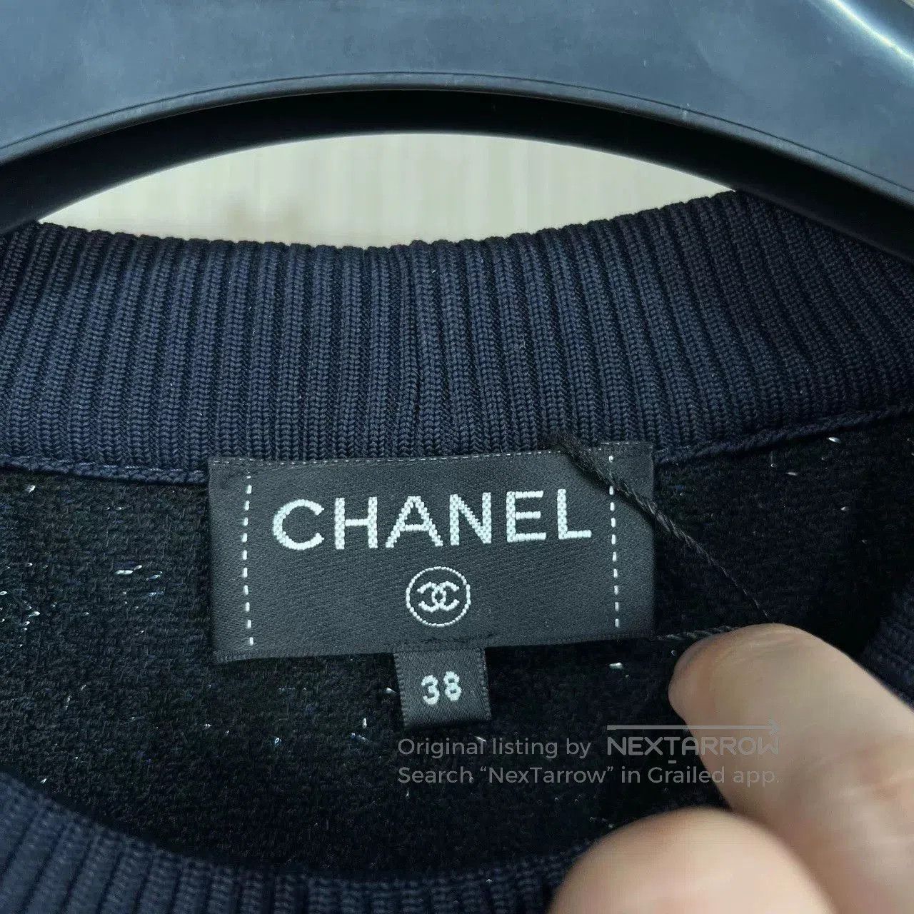 Chanel chanel embroidered starry sweatshirt in blue. Size M / US 6-8 / IT 42-44 - 6 Thumbnail