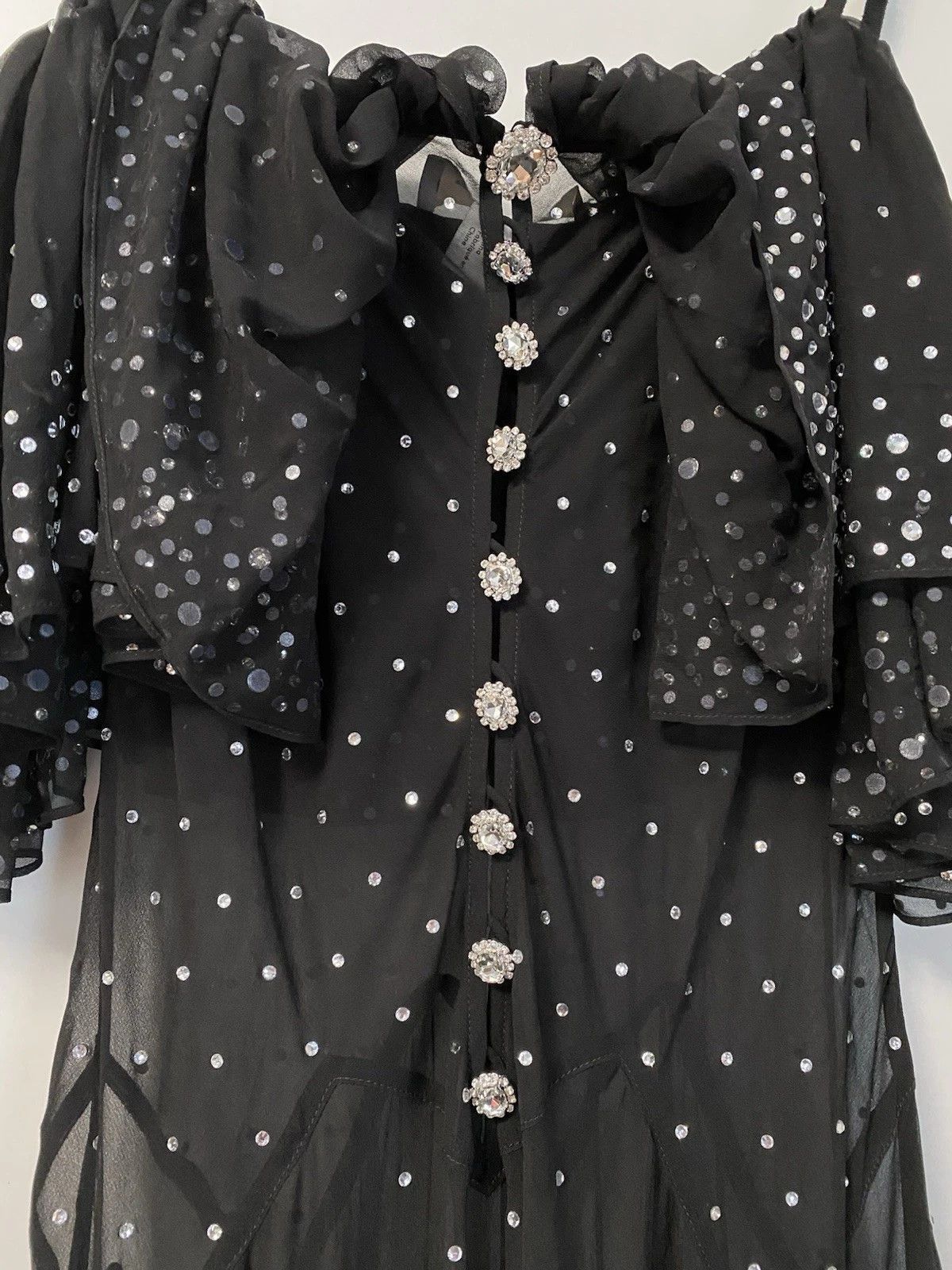 H&M × Paco Rabanne Paco Rabanne x H&M Crystal Black Long Dress Size M EUR42 Size M / US 6-8 / IT 42-44 - 6 Thumbnail