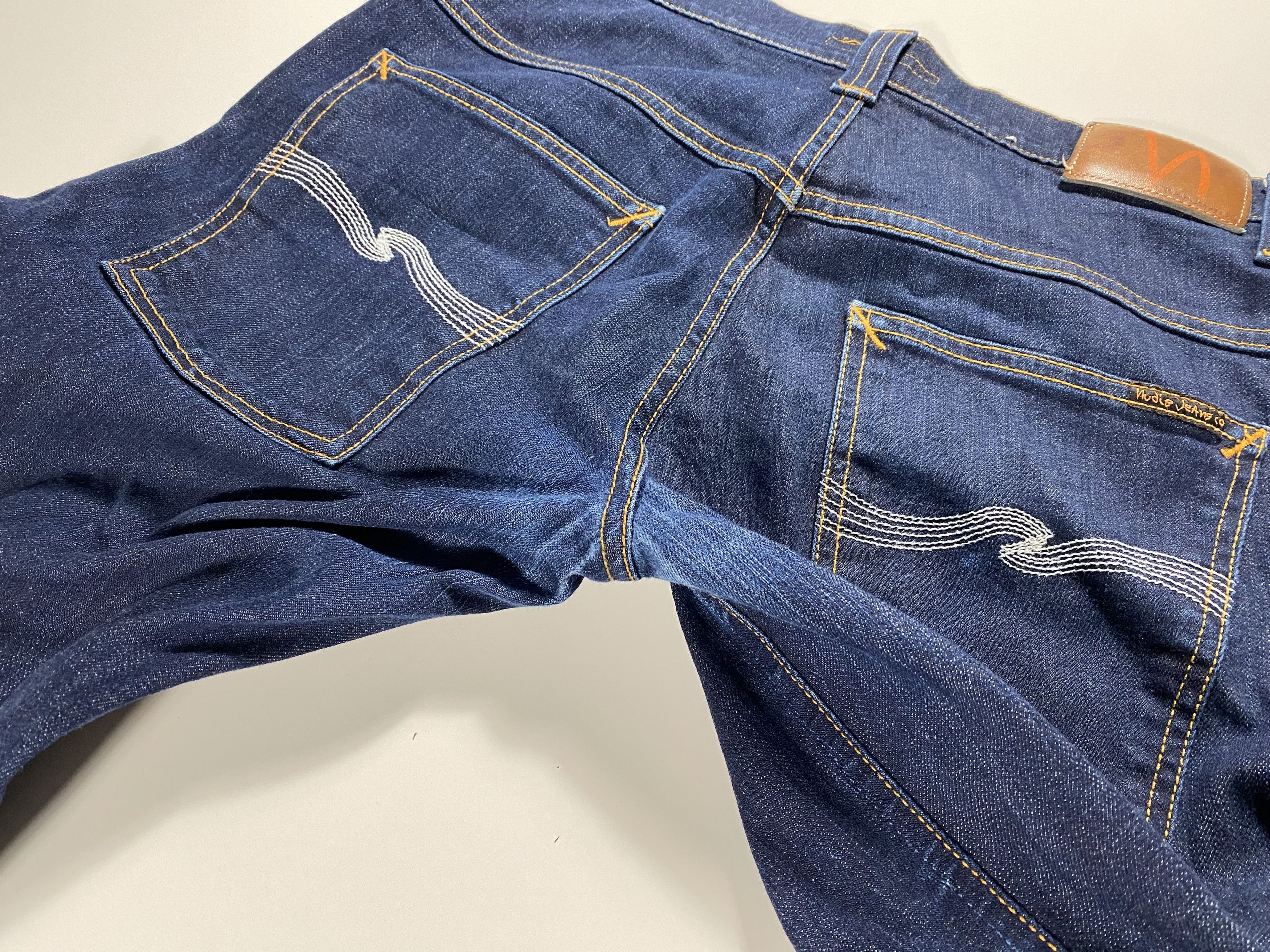 Nudie Jeans Nudie Jeans Thin Finn Org. Dry Ecru Embo Jeans 32x32 Size US 32 / EU 48 - 9 Thumbnail