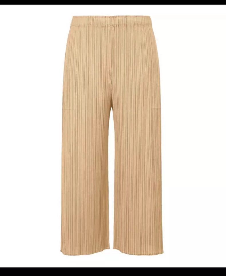 Issey Miyake Issey Miyake size:5 Brown pleated trousers Size 31" - 4 Thumbnail