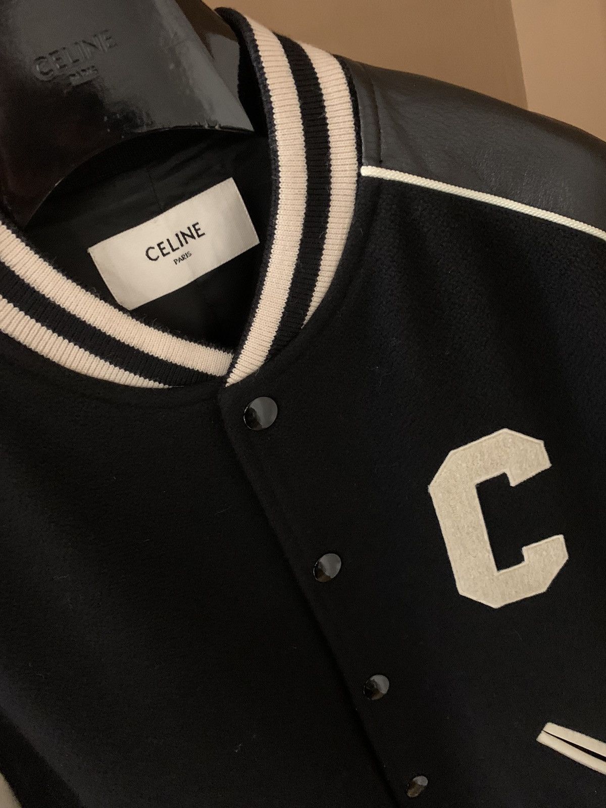 Celine Celine 2025SS Black and White Wool “C” teddy Size US M / EU 48-50 / 2 - 3 Thumbnail