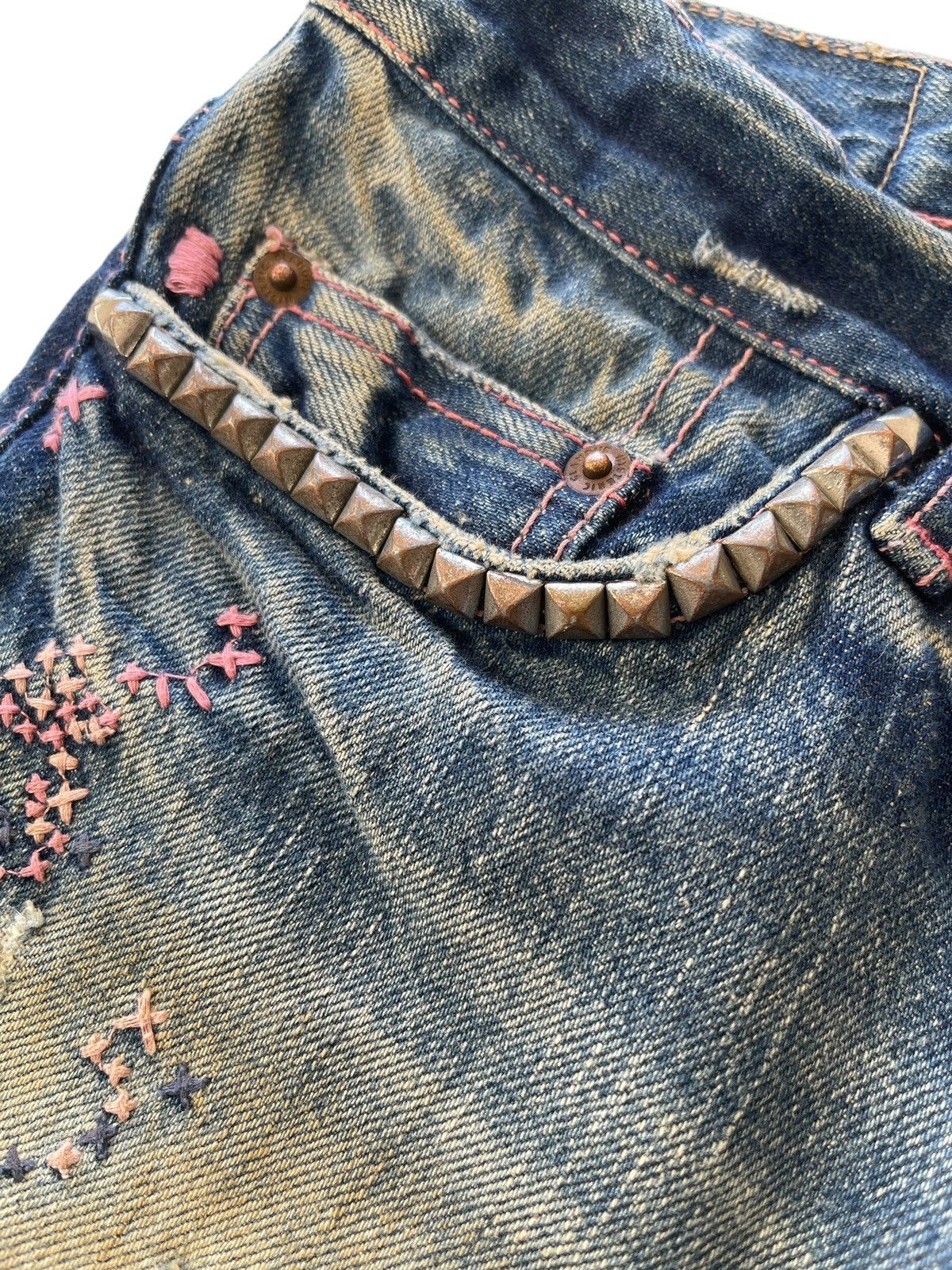 Hysteric Glamour Hysteric Glamour Distressed Rusty Flare Selvedge Denim Size 28" / US 6 / IT 42 - 18 Thumbnail