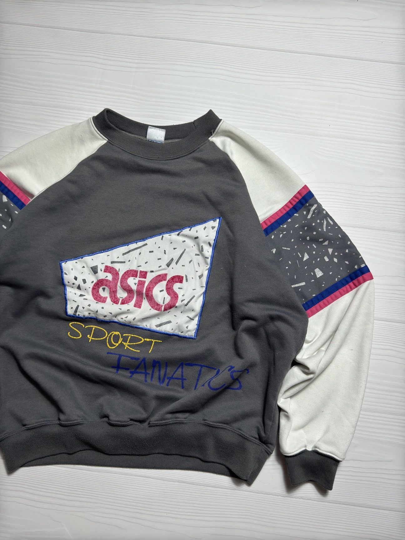Asics Sweatshirt big logo asics vintage Size US L / EU 52-54 / 3 - 2 Thumbnail