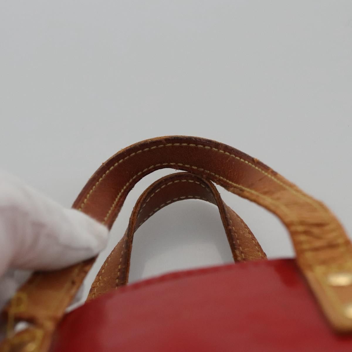 Louis Vuitton LOUIS VUITTON Monogram Vernis Reade PM Hand Bag Red Rouge Size ONE SIZE - 9 Thumbnail