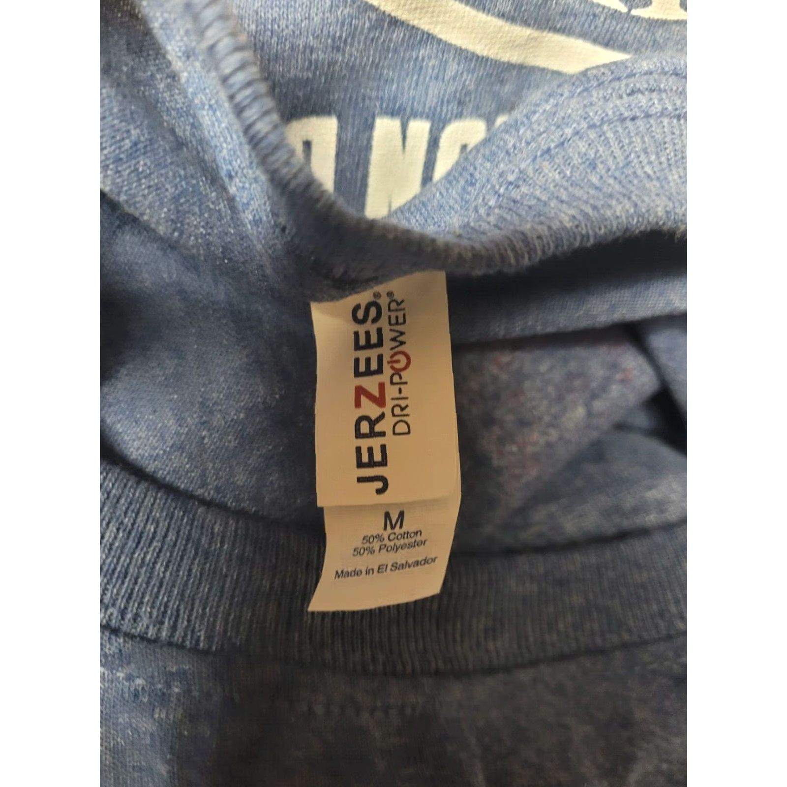 Jerzees JERZEES T-Shirt Arrow Bingo All-Stars Elvis Rock N Roll Medium Mens Graphic Tee Crew Neck Short Sleeve Gray / Blue Cotton Blend Size US M / EU 48-50 / 2 - 3 Thumbnail