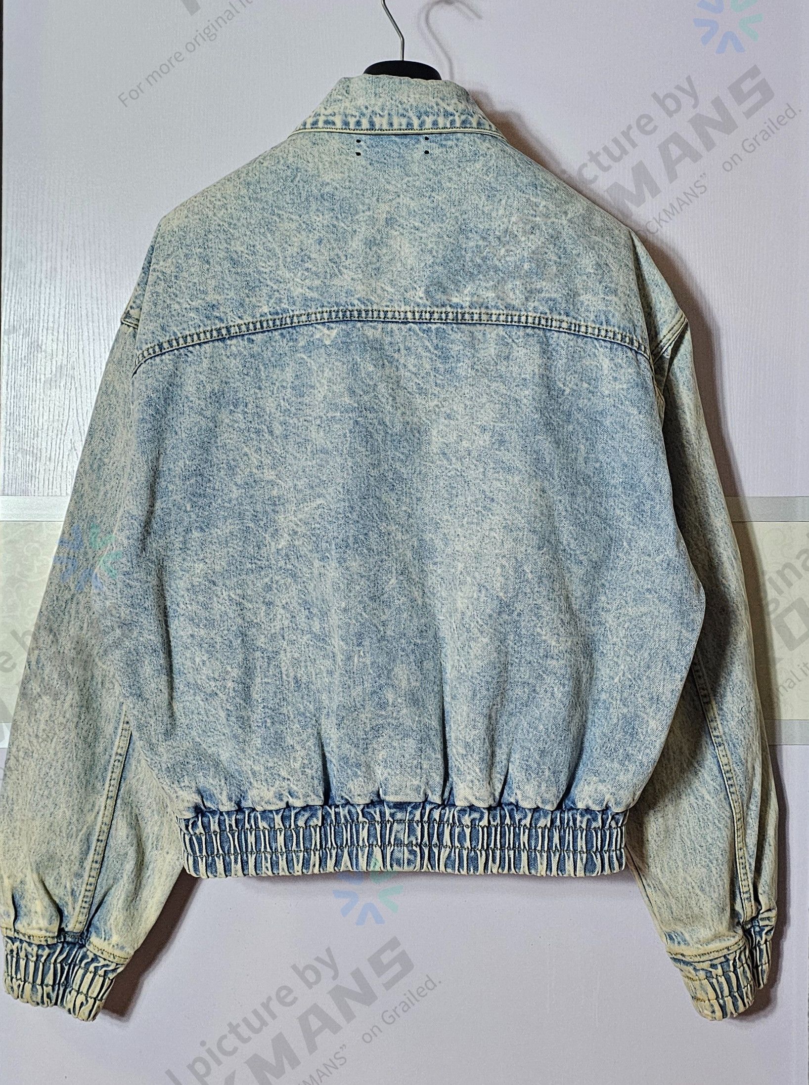 Amiri Amiri Acid Wash Denim Bomber Jacke Size M Size US M / EU 48-50 / 2 - 3 Thumbnail