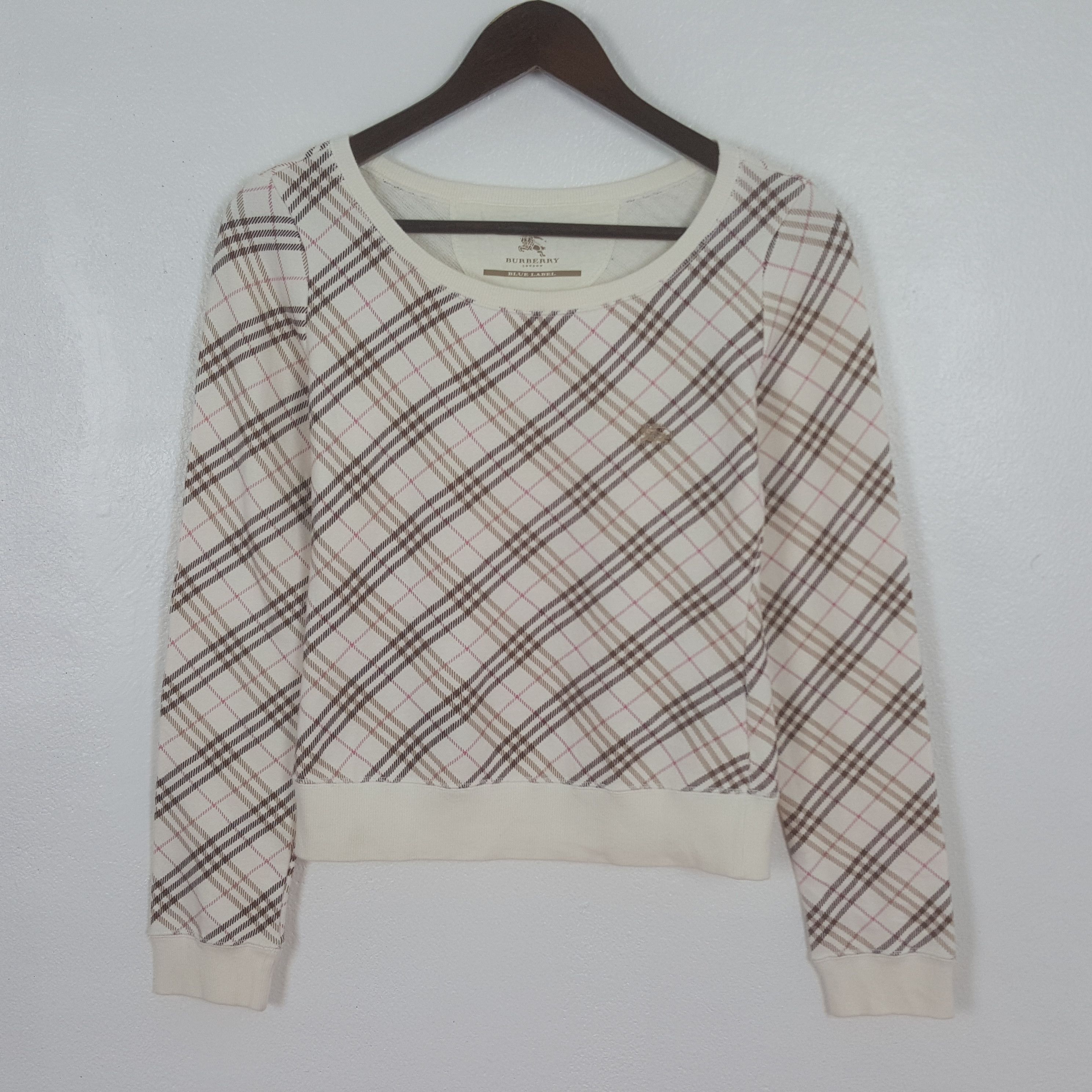 Burberry Vintage Burberry Blue Label Nova Check Sweatshirt Size XS / US 0-2 / IT 36-38 - 1 Thumbnail