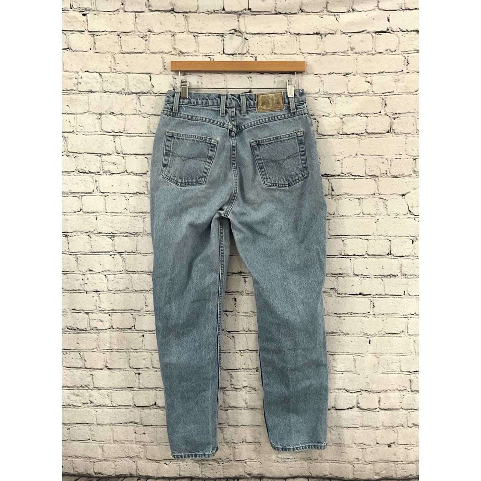 Vintage Maurices Jeans Womens 12 Short Blue Denim Relaxed Fit Stretch Zip High Rise Regular Blue Jeans Womens 12 Short Maurices Size 34" / US 12 / IT 48 - 3 Thumbnail