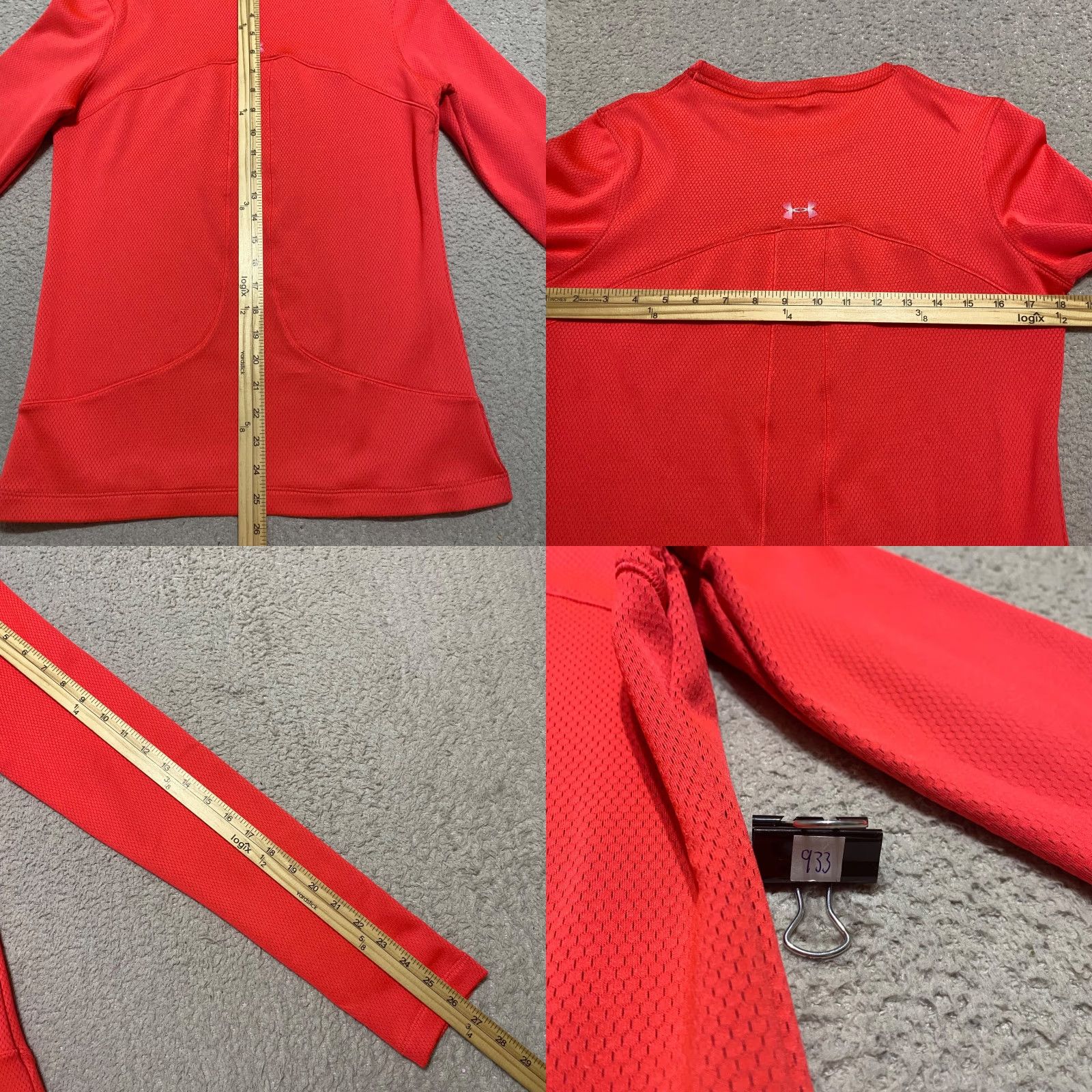 Under Armour Under Armour Womens Shirt Orange ColdGear Long Sleeve Pullover Outdoor Large Adult Womens Orange ColdGear Long Sleeve Shirt Size L / US 10 / IT 46 - 8 Thumbnail
