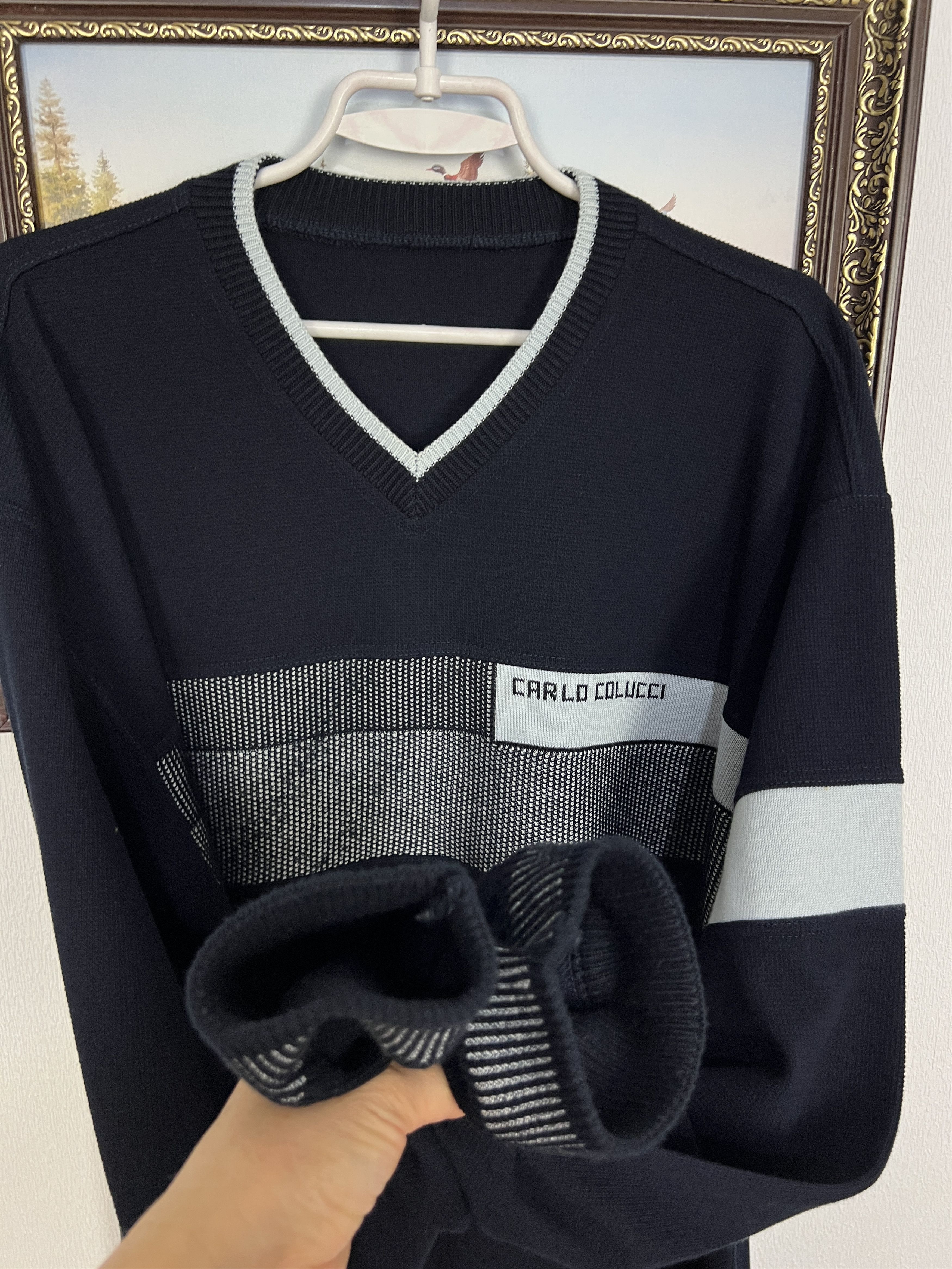 Carlo Colucci Vintage Carlo Colucci Sweater Jumper Pullover Cardigan Rare Size US XXL / EU 58 / 5 - 7 Thumbnail