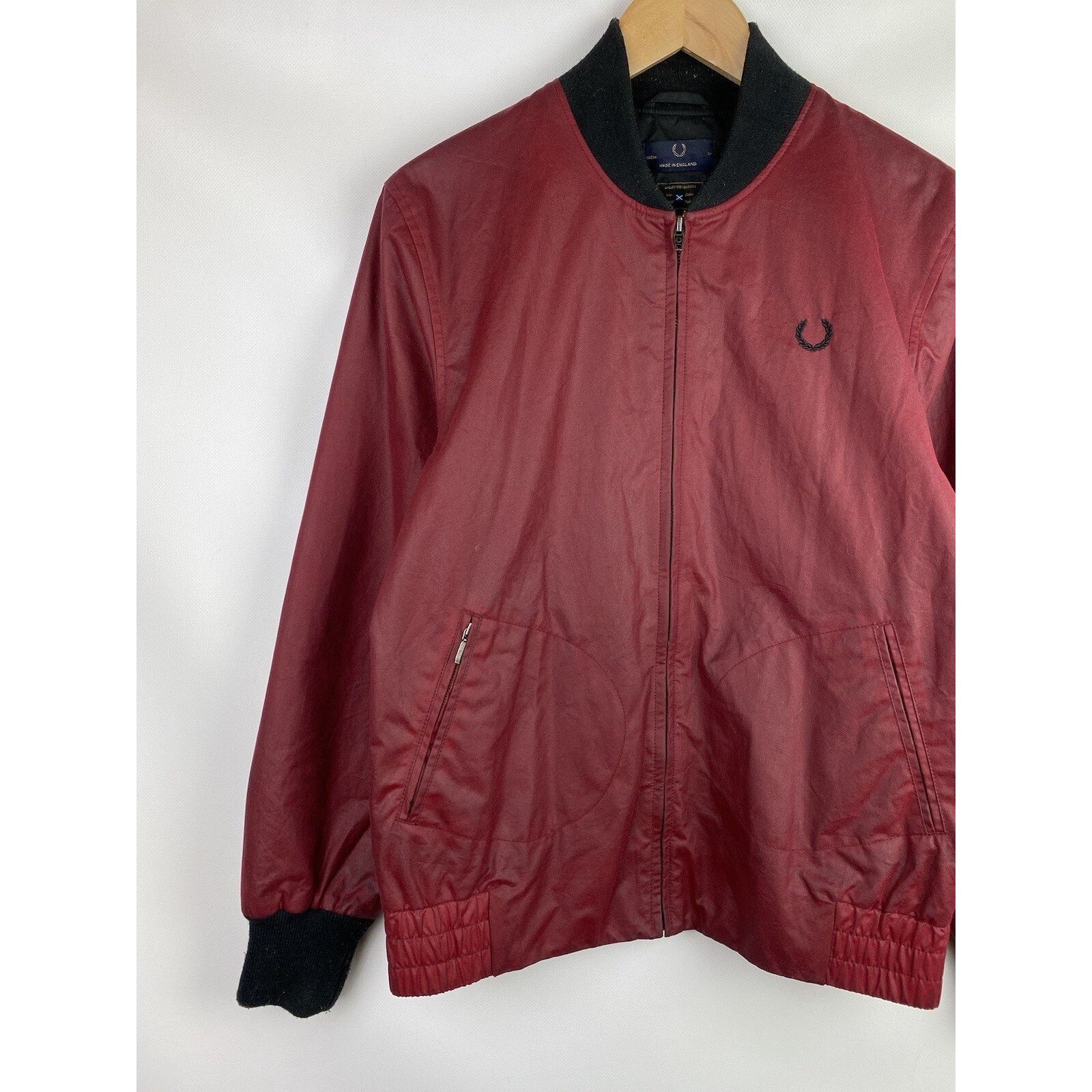 Fred Perry Fred Perry Halley Stevensons waxed bomber jacket size 38" Size US M / EU 48-50 / 2 - 2 Thumbnail