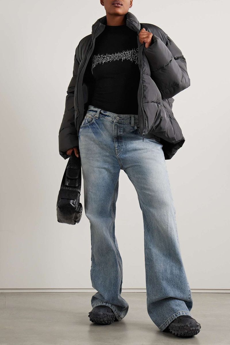 Balenciaga o1tr1nto1125 Darkwave Long Sleeve T-Shirt Fitted in Black Size M / US 6-8 / IT 42-44 - 2 Thumbnail