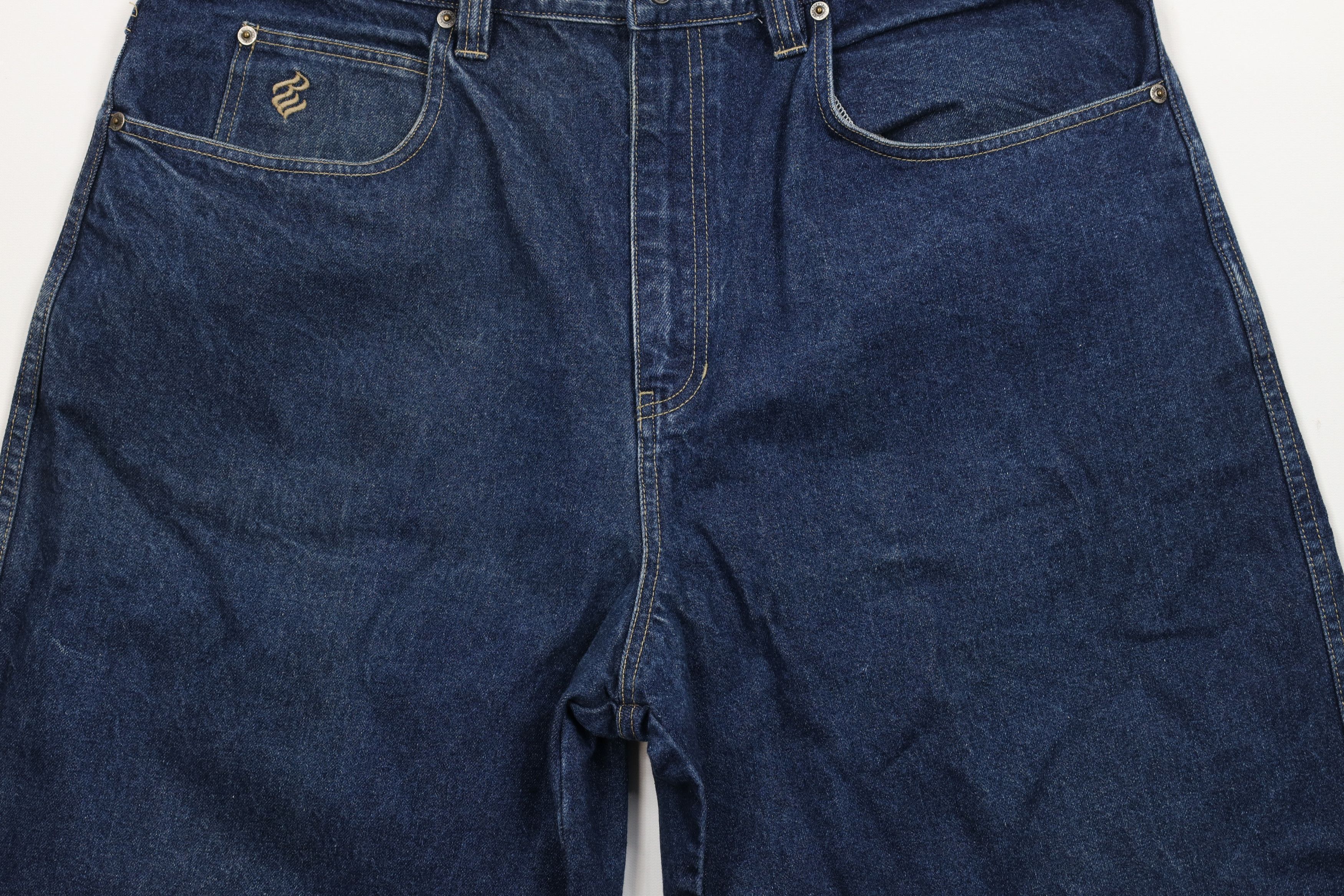 Rocawear × Vintage Vintage 90s Y2K Rocawear Spell Baggy Denim Jean Shorts Jorts Size US 38 / EU 54 - 3 Thumbnail