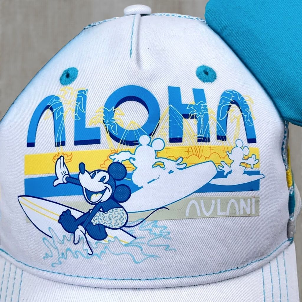 Disney Disney Hat Cap Snapback Trucker Mickey Ears Aloha Surfing Side Stripes Size ONE SIZE - 1 Thumbnail