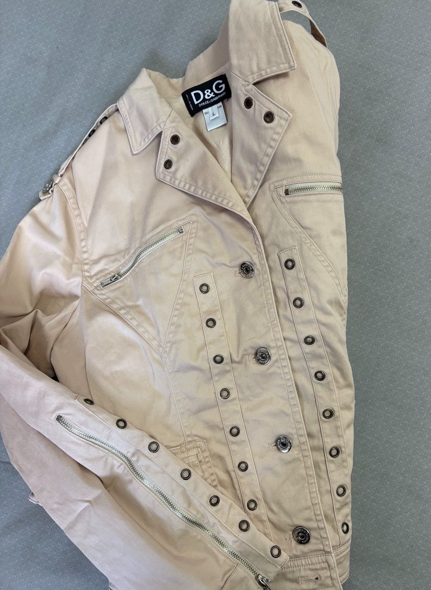 Dolce & Gabbana DG Vintage Rivet Cutout Jackets Size L / US 10 / IT 46 - 8 Thumbnail