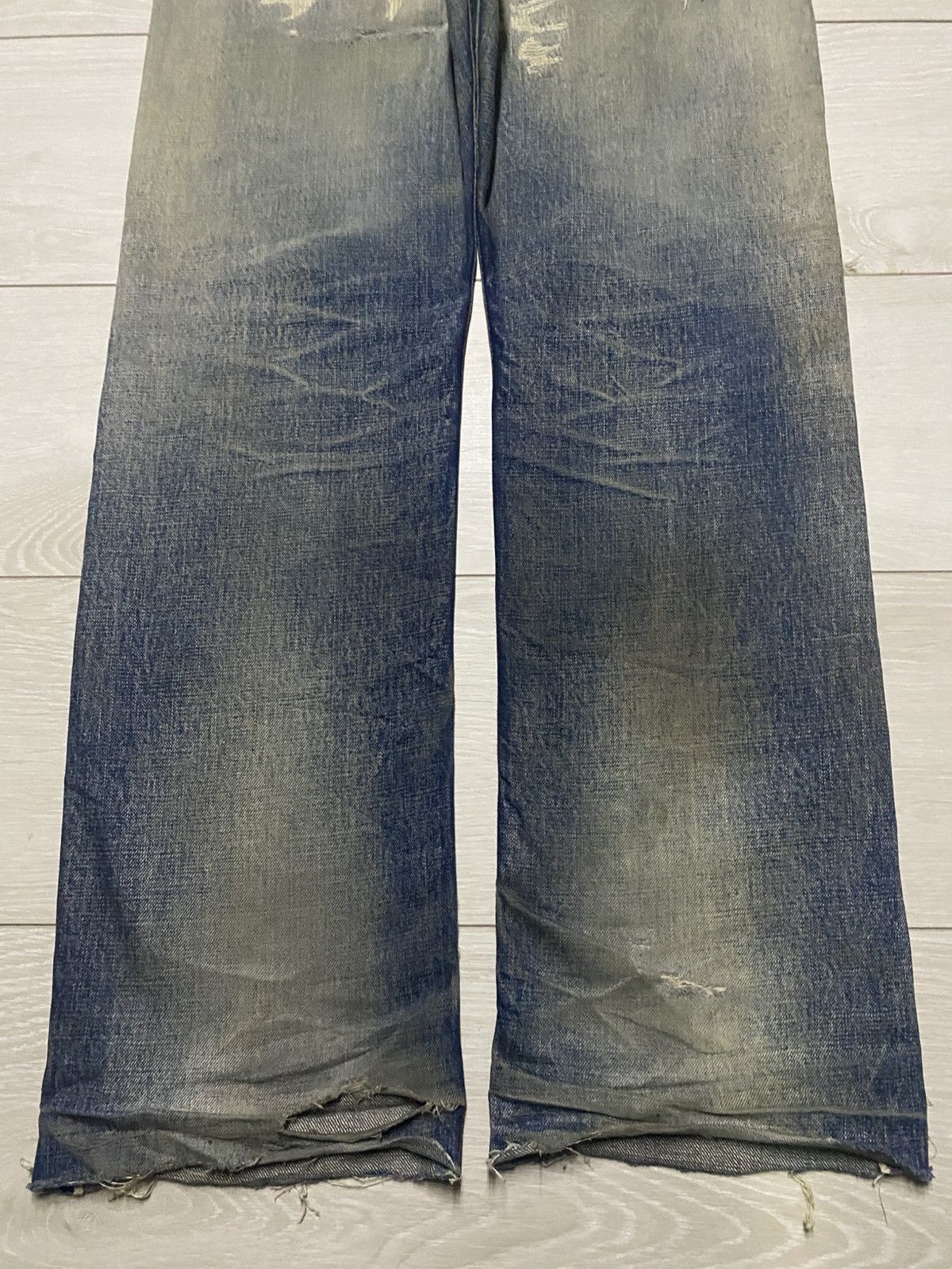 FDMTL Classic Straight Denim Crazy Mud Wash Jeans Size US 33 - 6 Thumbnail