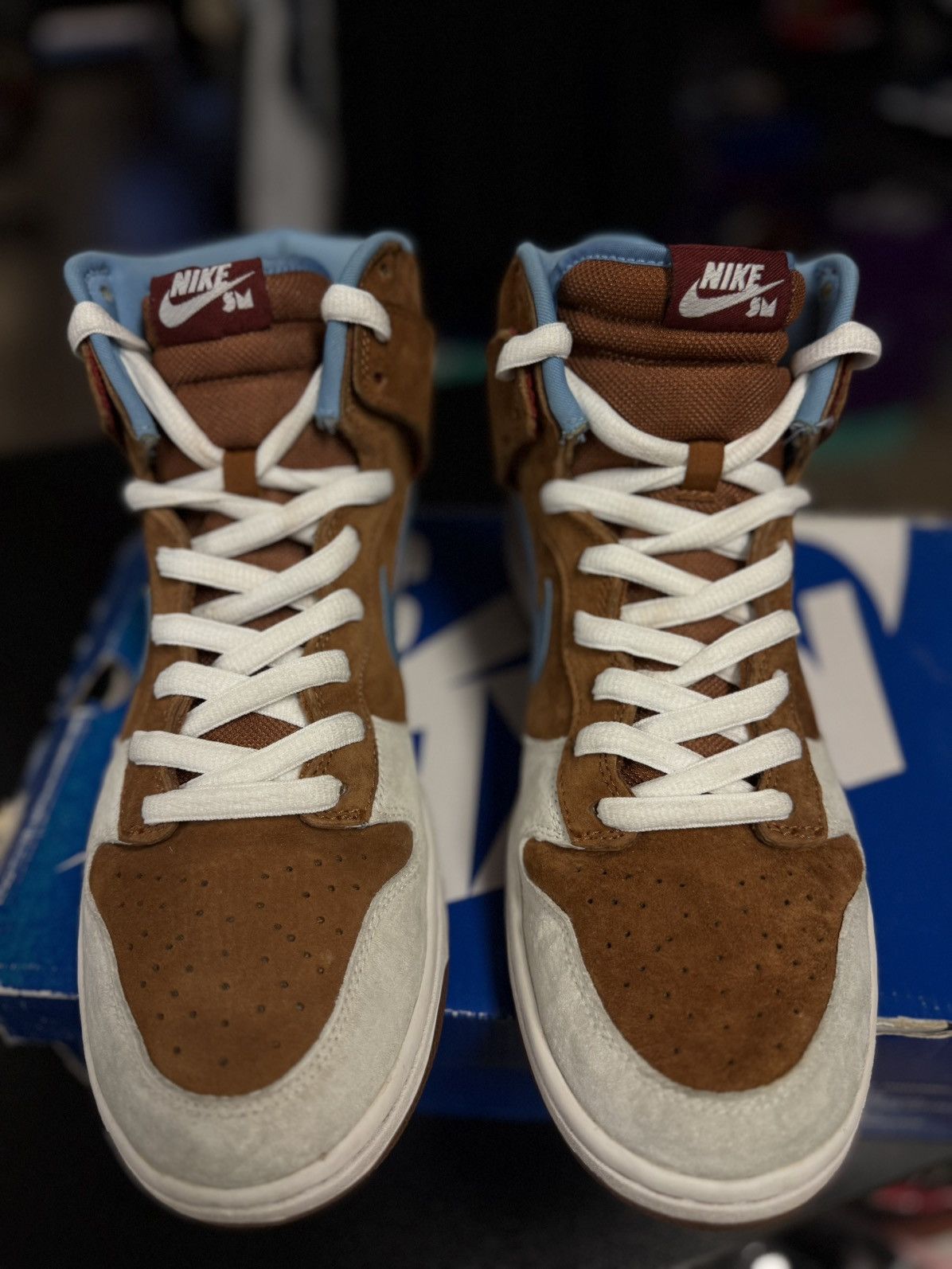 Nike Size 11 Nike SB Dunk High Mental 2009 Hazelnut Light Blue Size US 11 / EU 44 - 10 Thumbnail