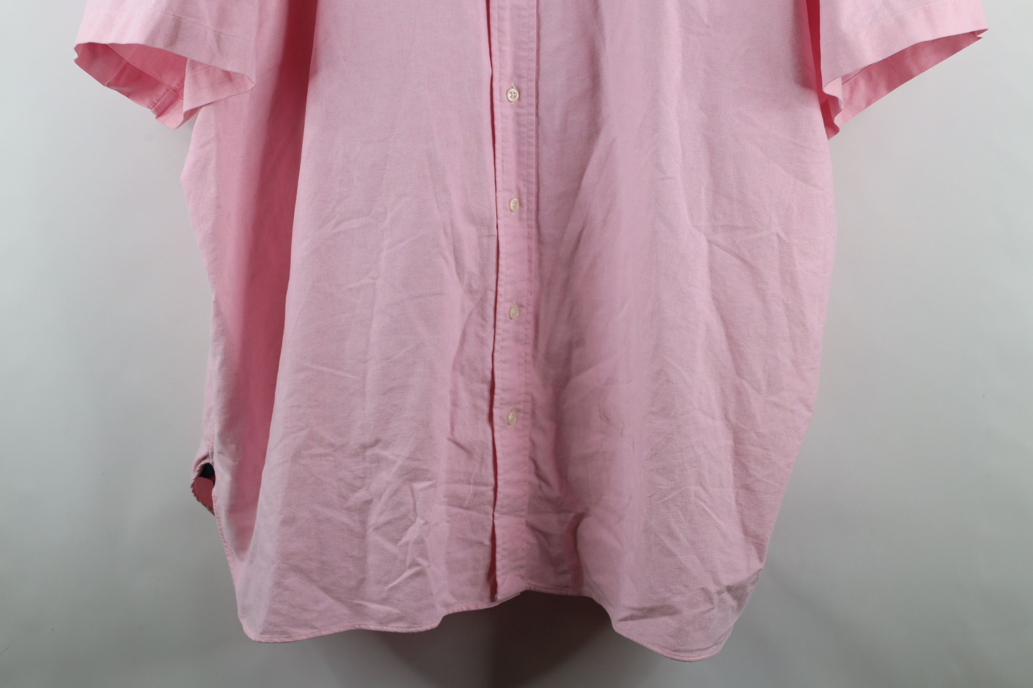 Ralph Lauren × Vintage Vintage 90s Ralph Lauren Short Sleeve Oxford Button Shirt Size US XXL / EU 58 / 5 - 3 Thumbnail