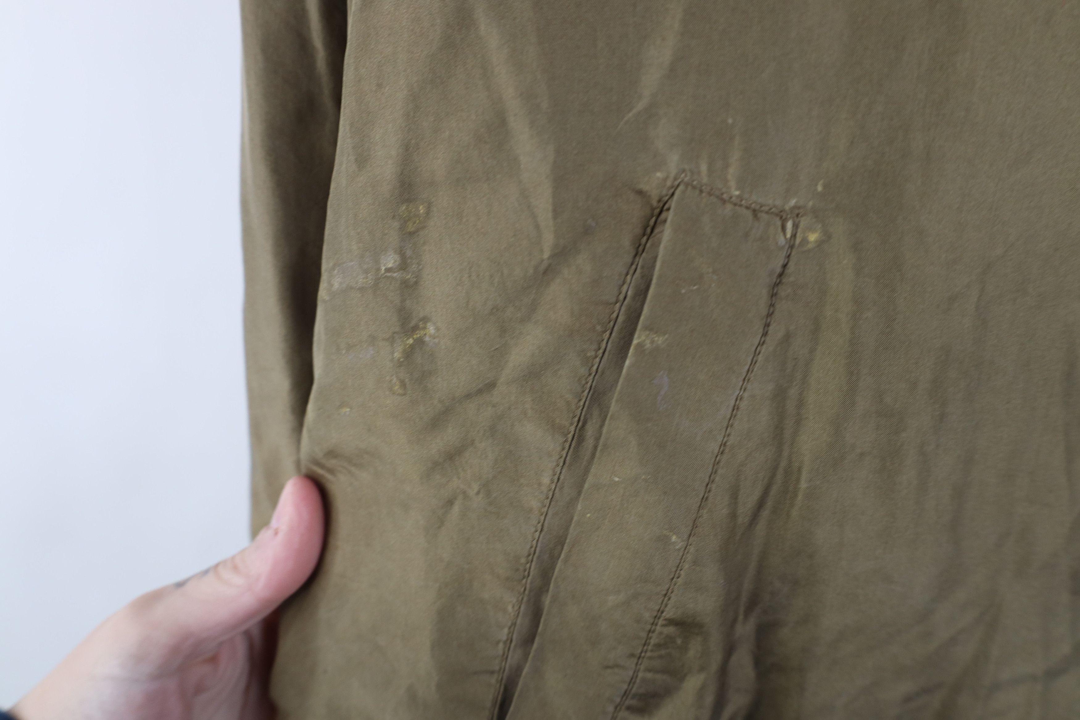 Vintage Vintage 90s Streetwear Silk Cafe Racer Bomber Jacket Green Size US L / EU 52-54 / 3 - 5 Thumbnail