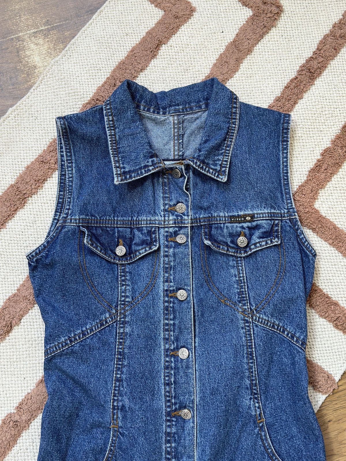 Vintage VINTAGE WITH BUTTONS 2000s MAXI DENIM DRESS Size S / US 4 / IT 40 - 6 Thumbnail