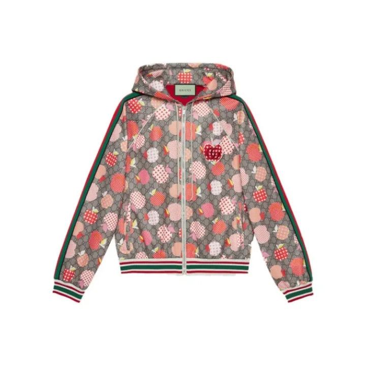 Gucci Gucci Valentine's Day Apple Pattern Hooded Jacket Size S / US 4 / IT 40 - 1 Thumbnail