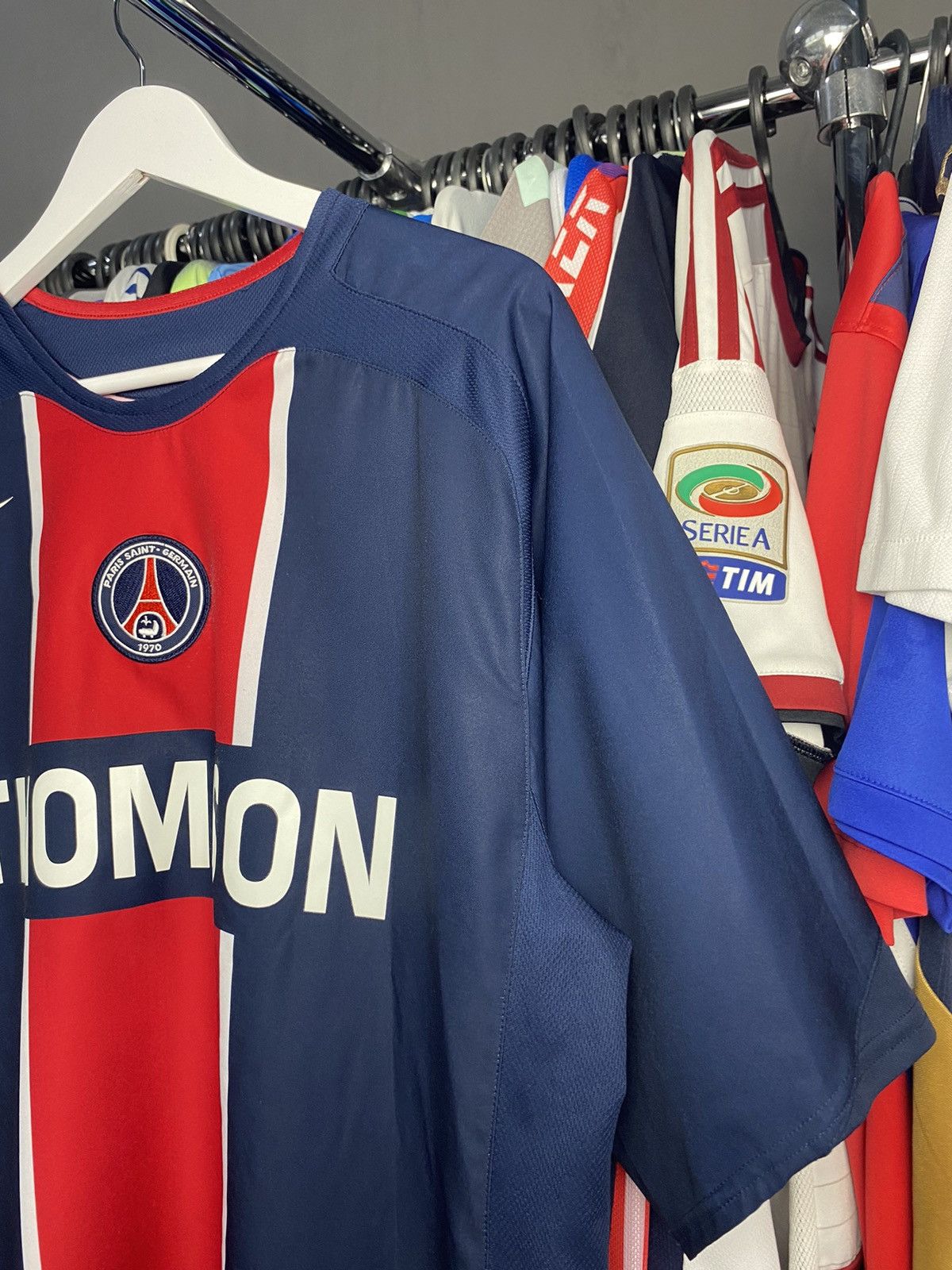 Nike 2005/06 NIKE PARIS SAINT-GERMAIN SOCCER JERSEY FOOTBALL SHIR Size US L / EU 52-54 / 3 - 4 Thumbnail