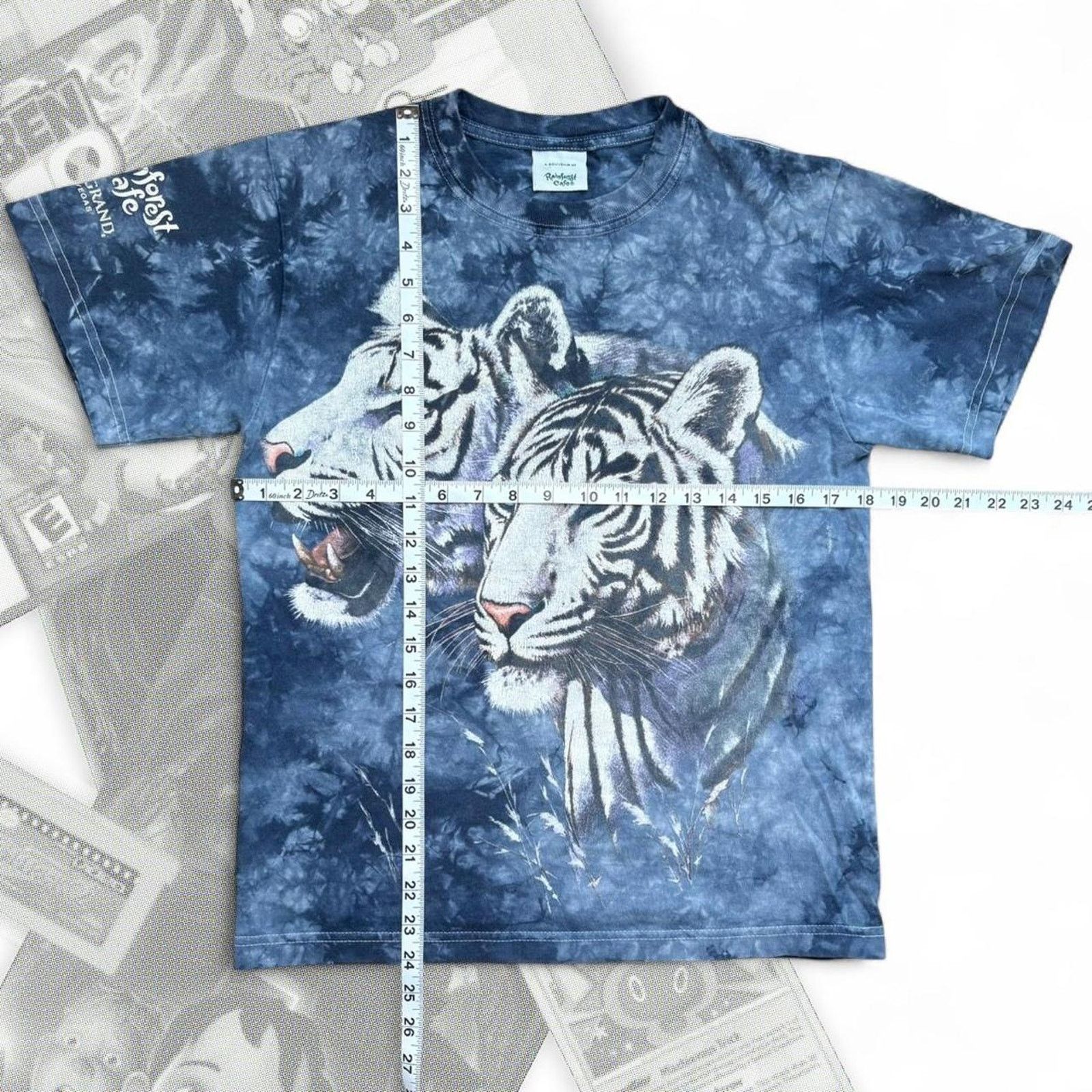 Nike Blue vintage 90s tie dye rainforest Size US S / EU 44-46 / 1 - 3 Thumbnail