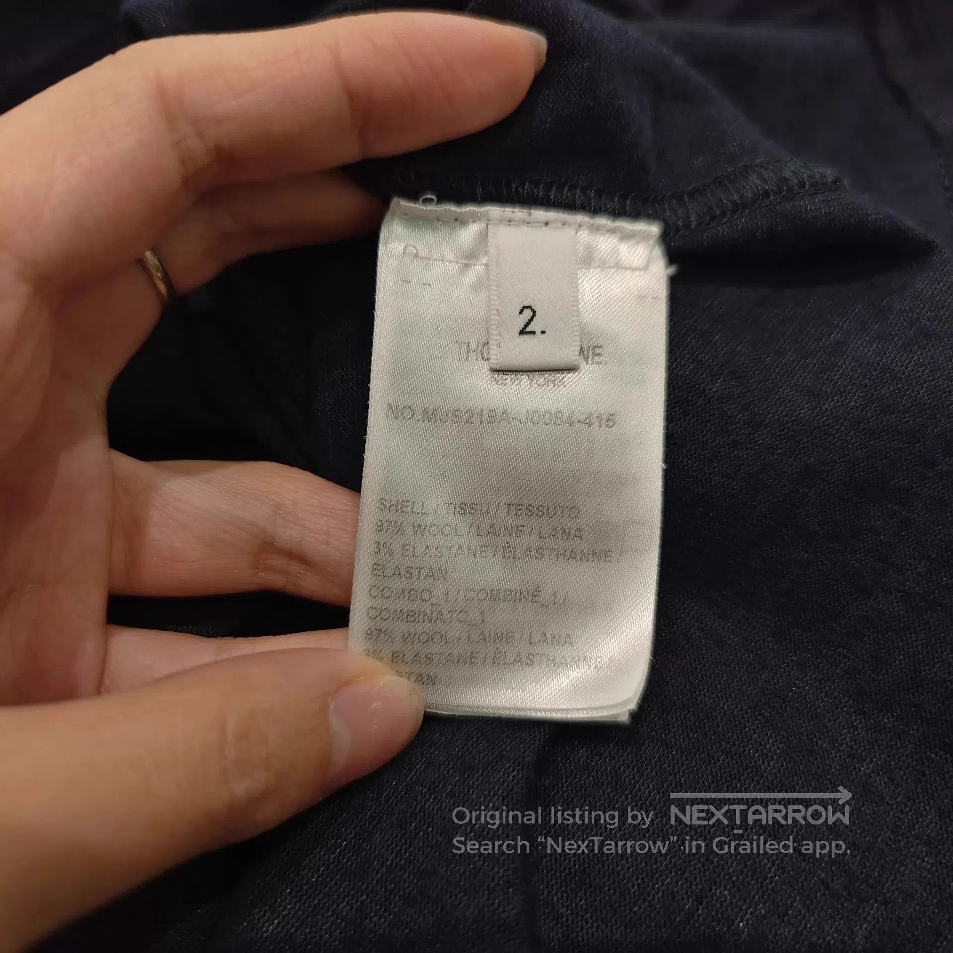 Thom Browne Blue Short Sleeve Shirt with White Stripes. Size US M / EU 48-50 / 2 - 5 Thumbnail