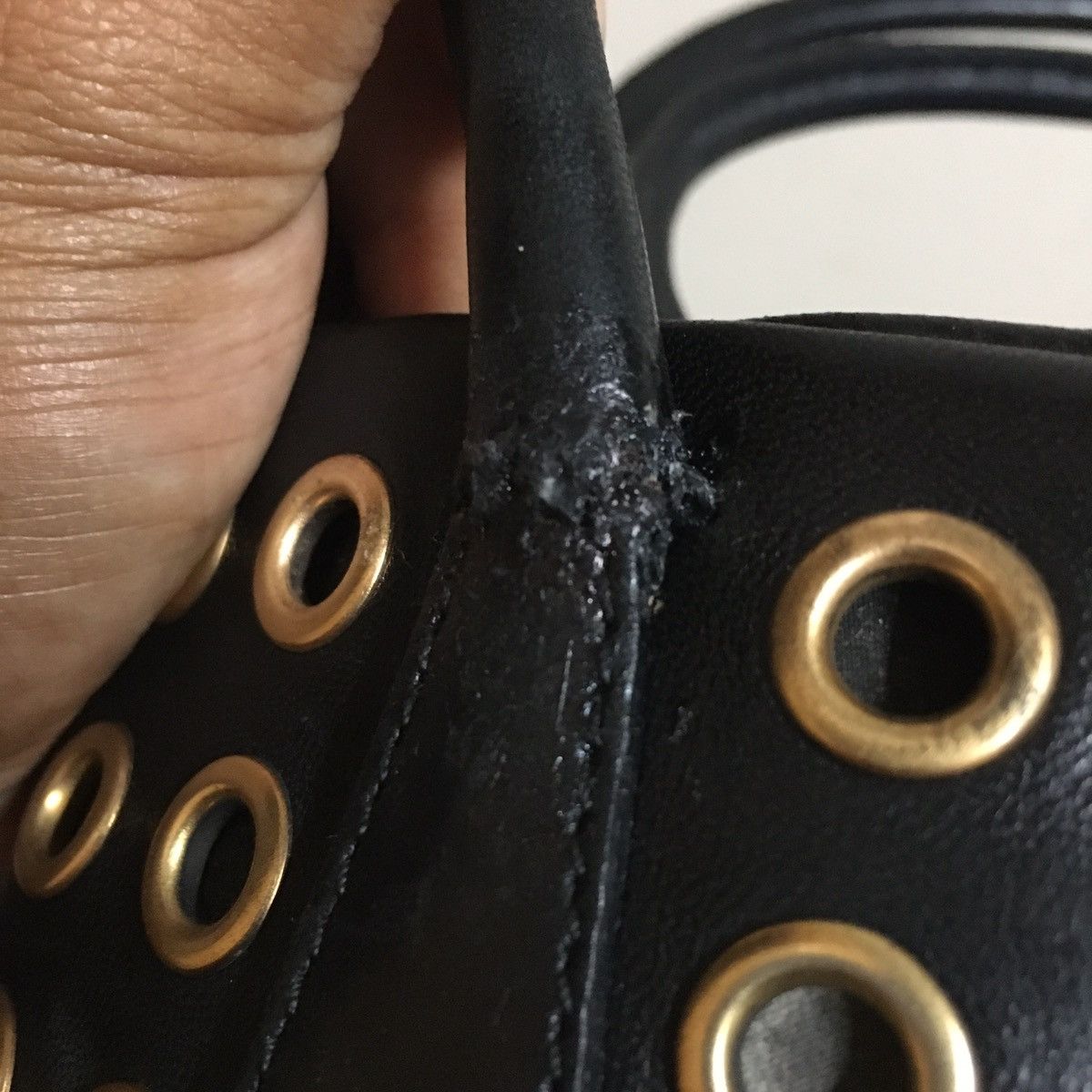 Prada Rare Prada with stud punk style leather bag Size ONE SIZE - 3 Thumbnail
