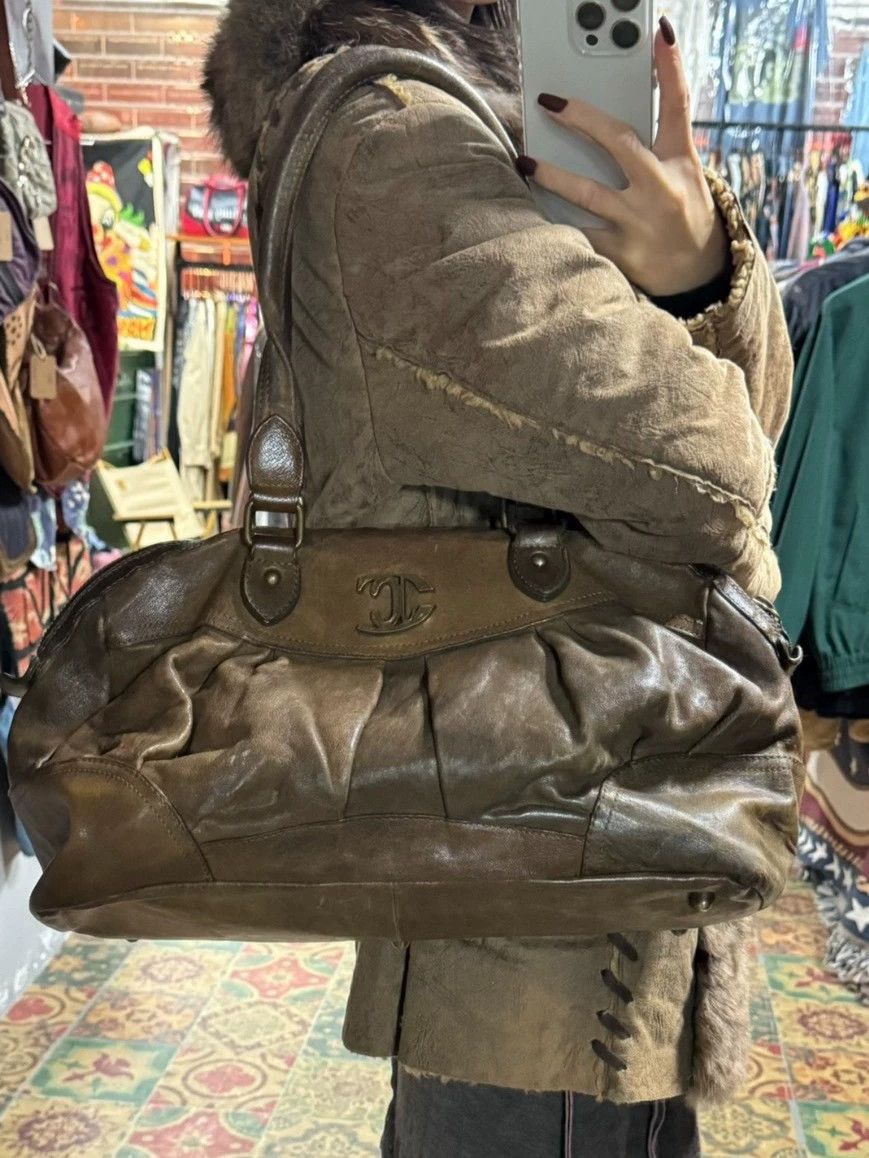 Just Cavalli Just Cavalli Brown Oversized Cowhide Doctor Bag Size ONE SIZE - 1 Thumbnail