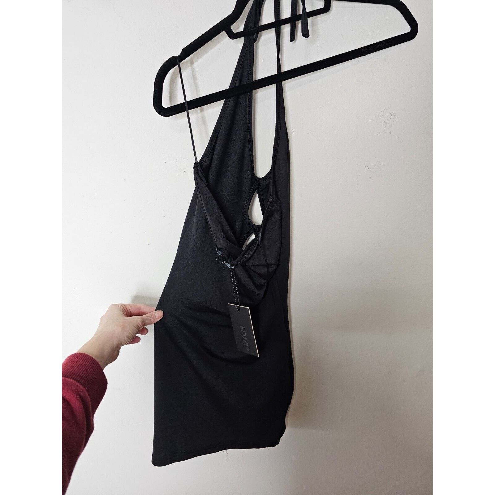 Other Dyln Black Aida V Halter Top Key Hole Front Cutouts Dress XS Size XS / US 0-2 / IT 36-38 - 3 Thumbnail