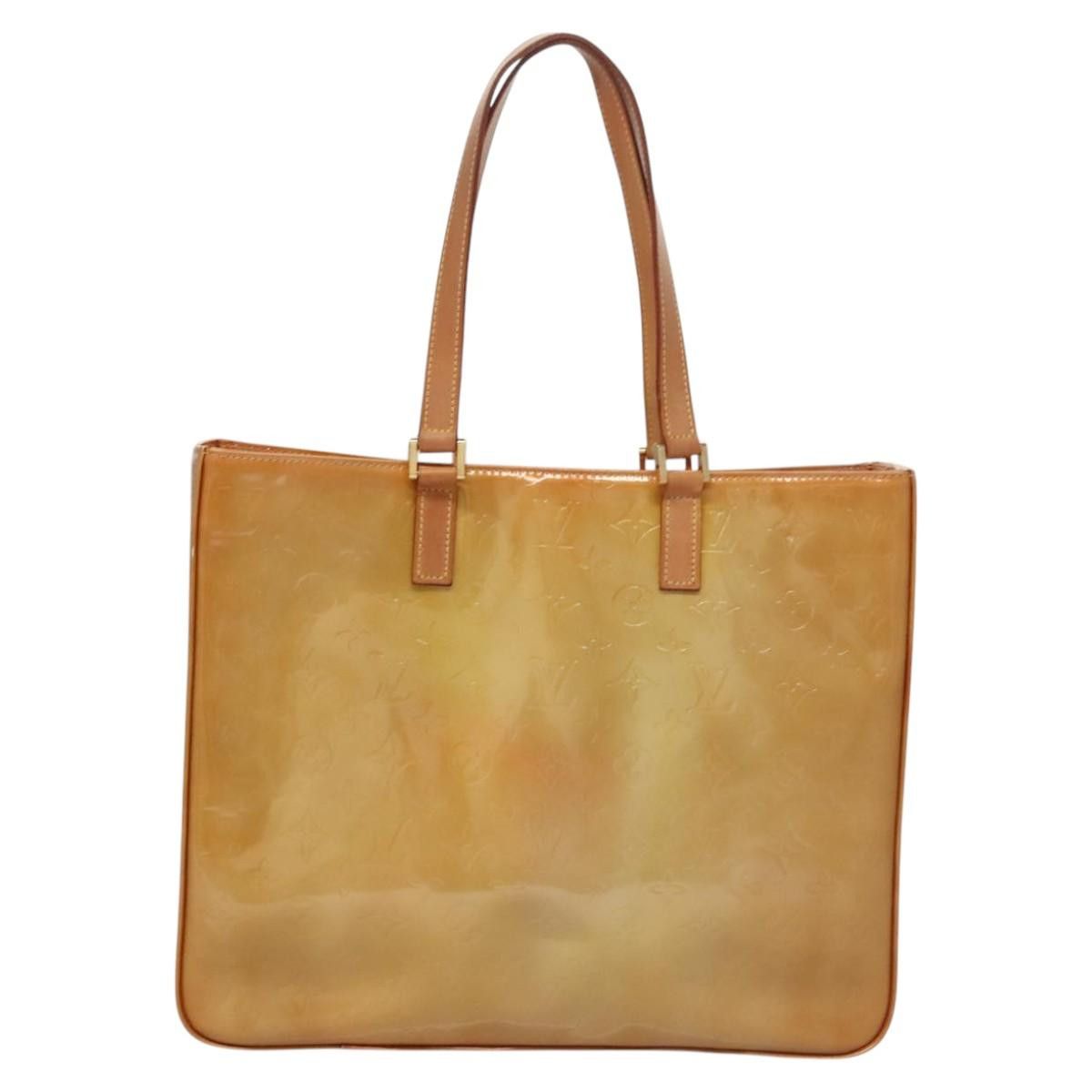 Louis Vuitton LOUIS VUITTON Monogram Vernis Columbus Tote Bag Beige M91023 Size ONE SIZE - 2 Thumbnail