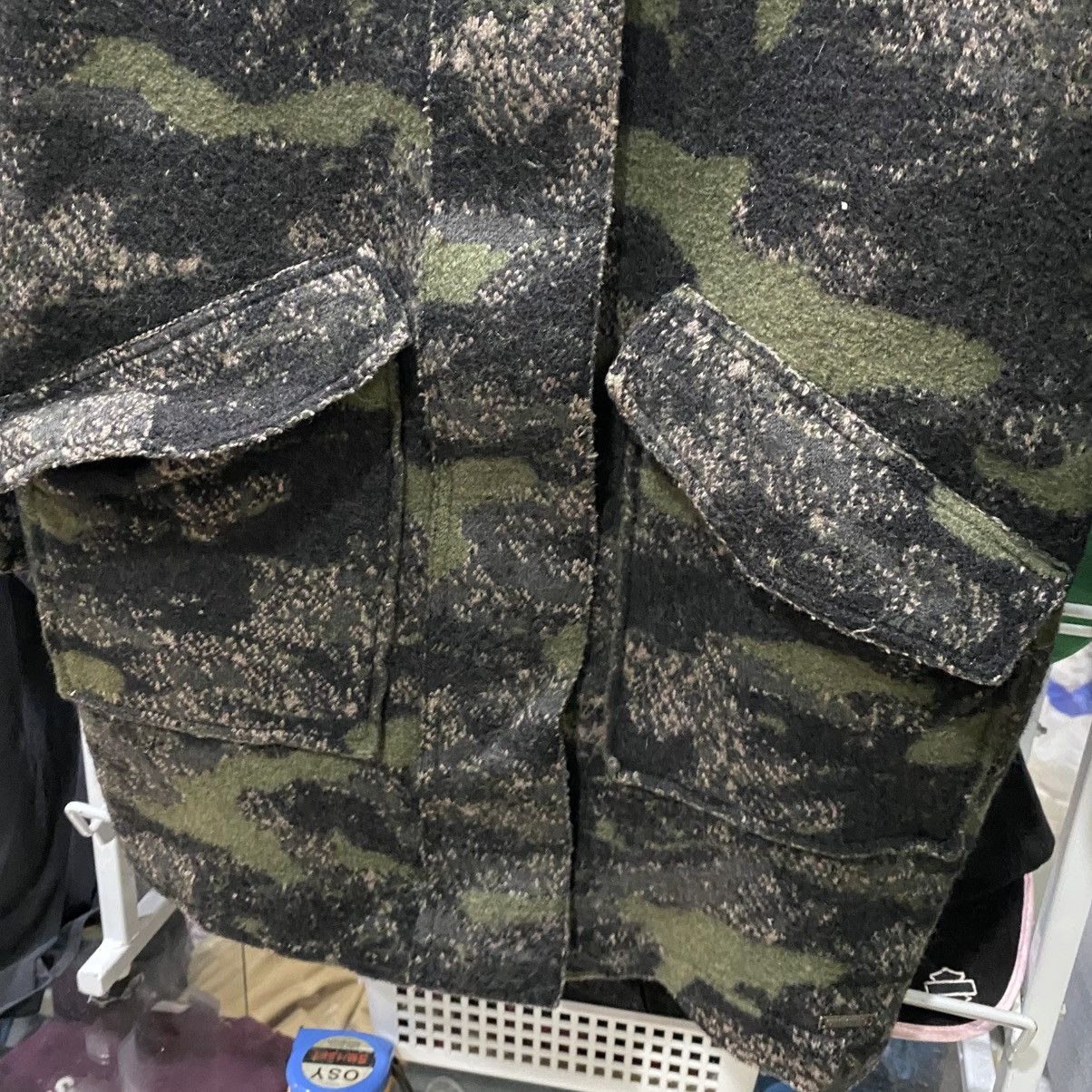 Diesel × Vintage Vintage 90s Diesel Wool Blend Camouflage Coat Jackets Size US S / EU 44-46 / 1 - 8 Thumbnail