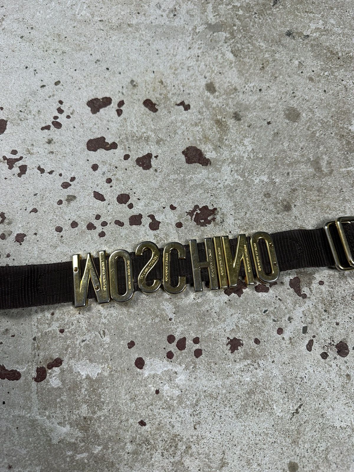 Moschino Vintage Moschino Spellout Brown Belt Size ONE SIZE - 4 Thumbnail