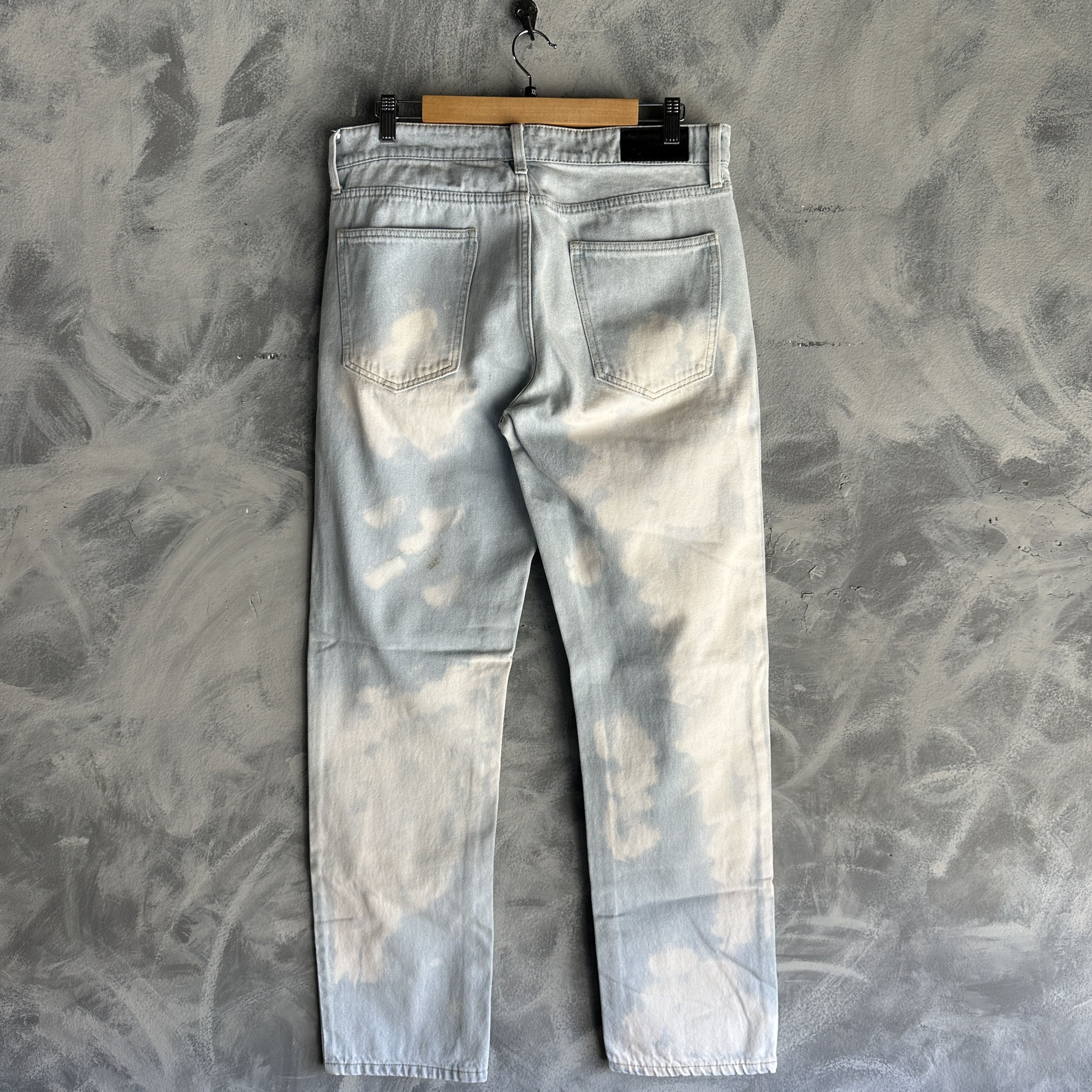 Other Original Use Cloud Wash Straight Jeans Mens Denim Bleach Size US 32 / EU 48 - 5 Thumbnail