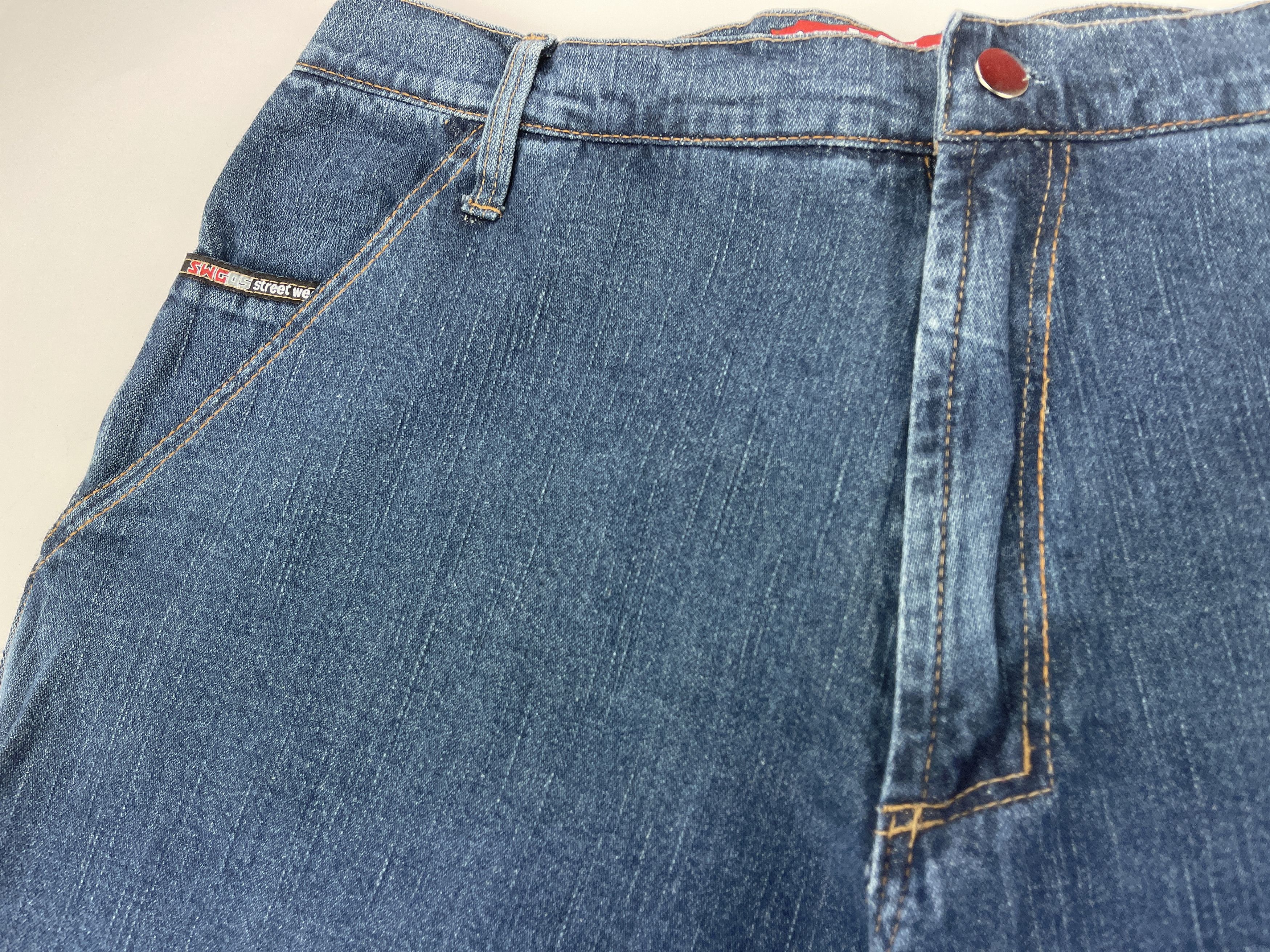Vintage SWG jeans, blue Street War Gear vintage baggy hip hop 90s 34 Size US 34 / EU 50 - 12 Thumbnail