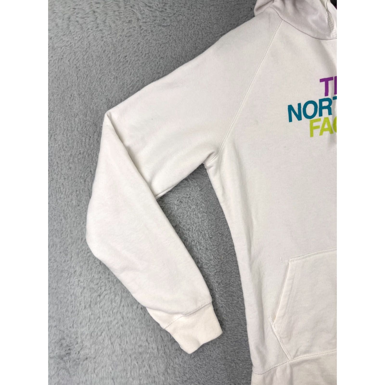 The North Face The North Face Sweater Womens Large White Purple Pullover Hoodie Jersey Cotton Size L / US 10 / IT 46 - 7 Thumbnail