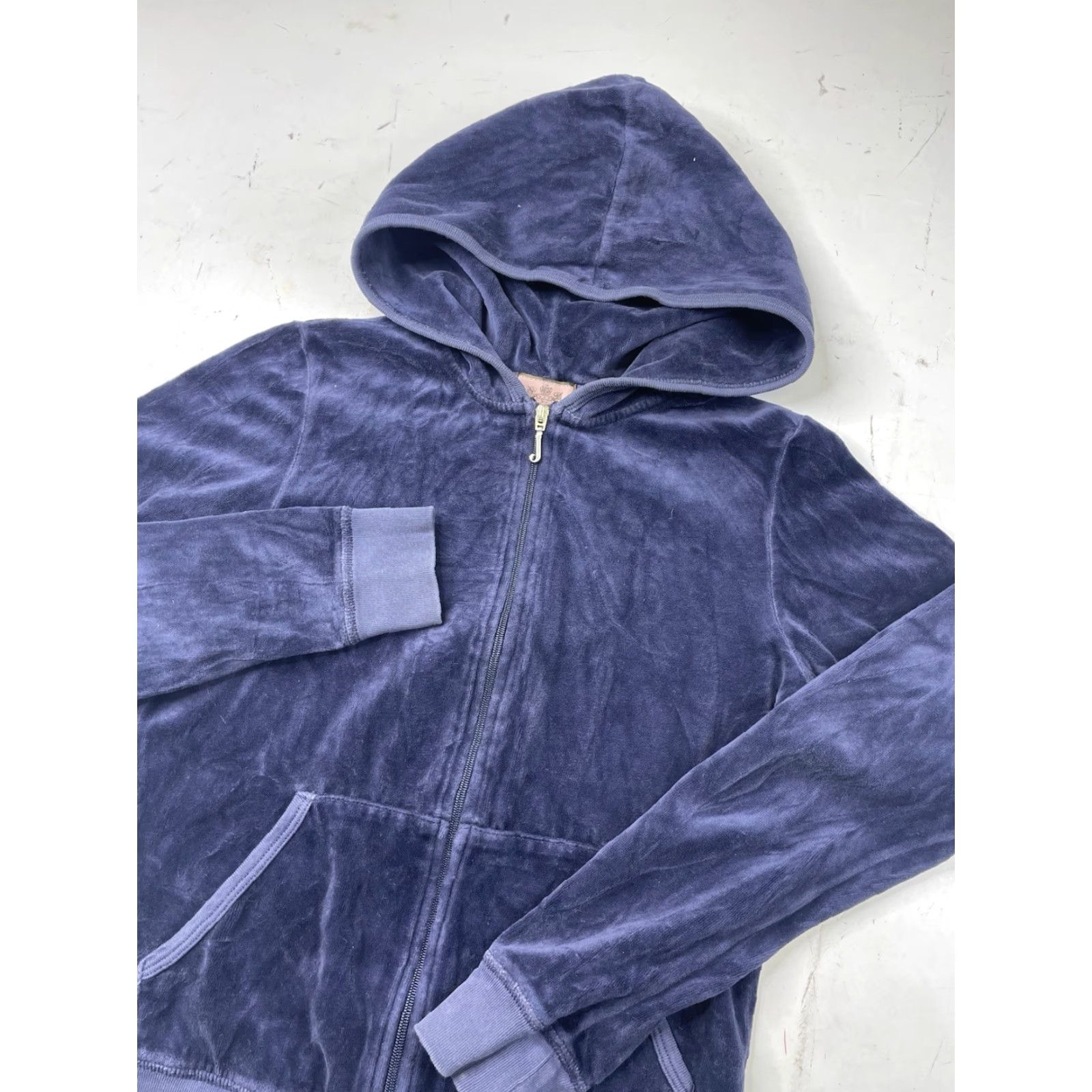 Juicy Couture VINTAGE Juicy Couture Hoodie Blues M Velour Full Zip Womens Medium Size M / US 6-8 / IT 42-44 - 2 Thumbnail