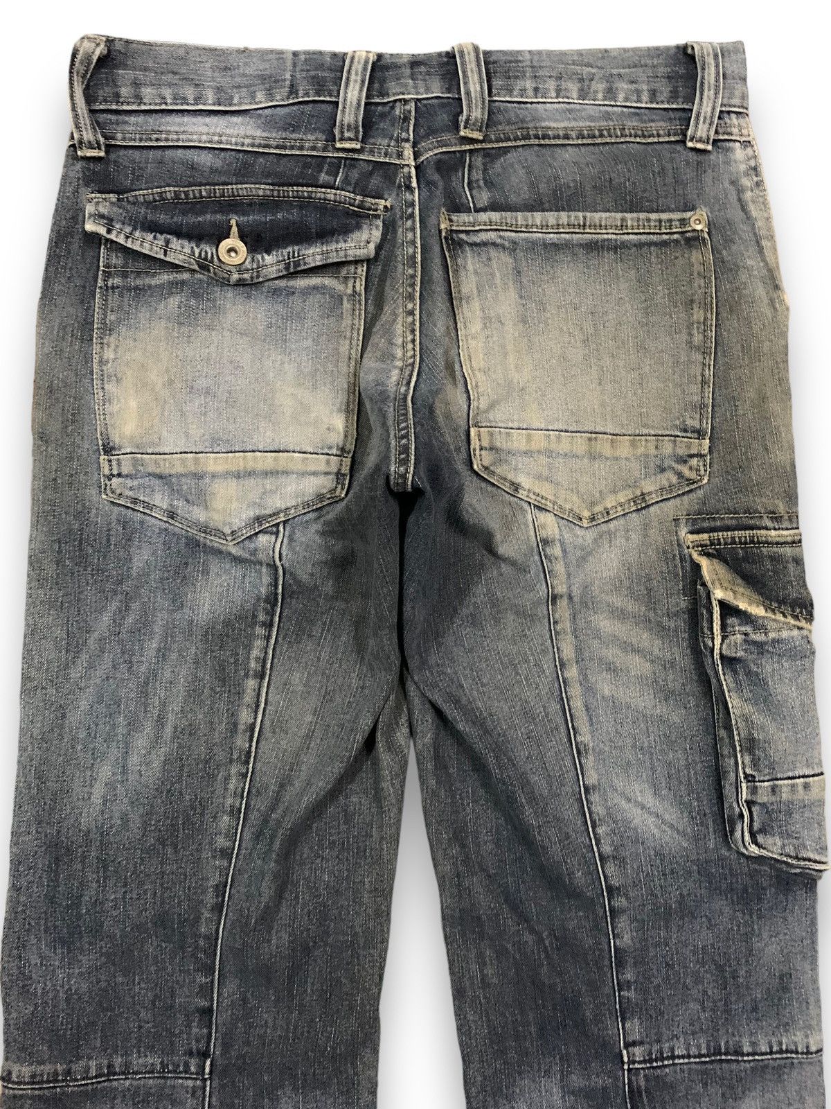 Japanese Brand Japanese Brand Mud Wash Double Knee Multipockets Cargo Jeans Size US 32 / EU 48 - 13 Thumbnail