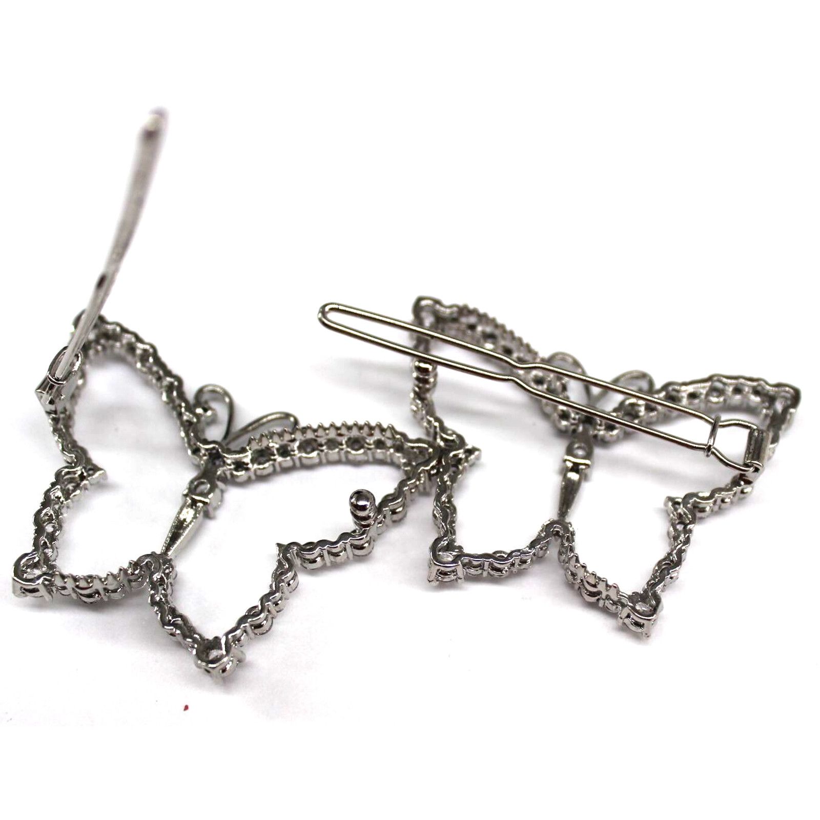 Other Two Matching Rhinestone Butterfly Hair Barrettes Size ONE SIZE - 3 Thumbnail