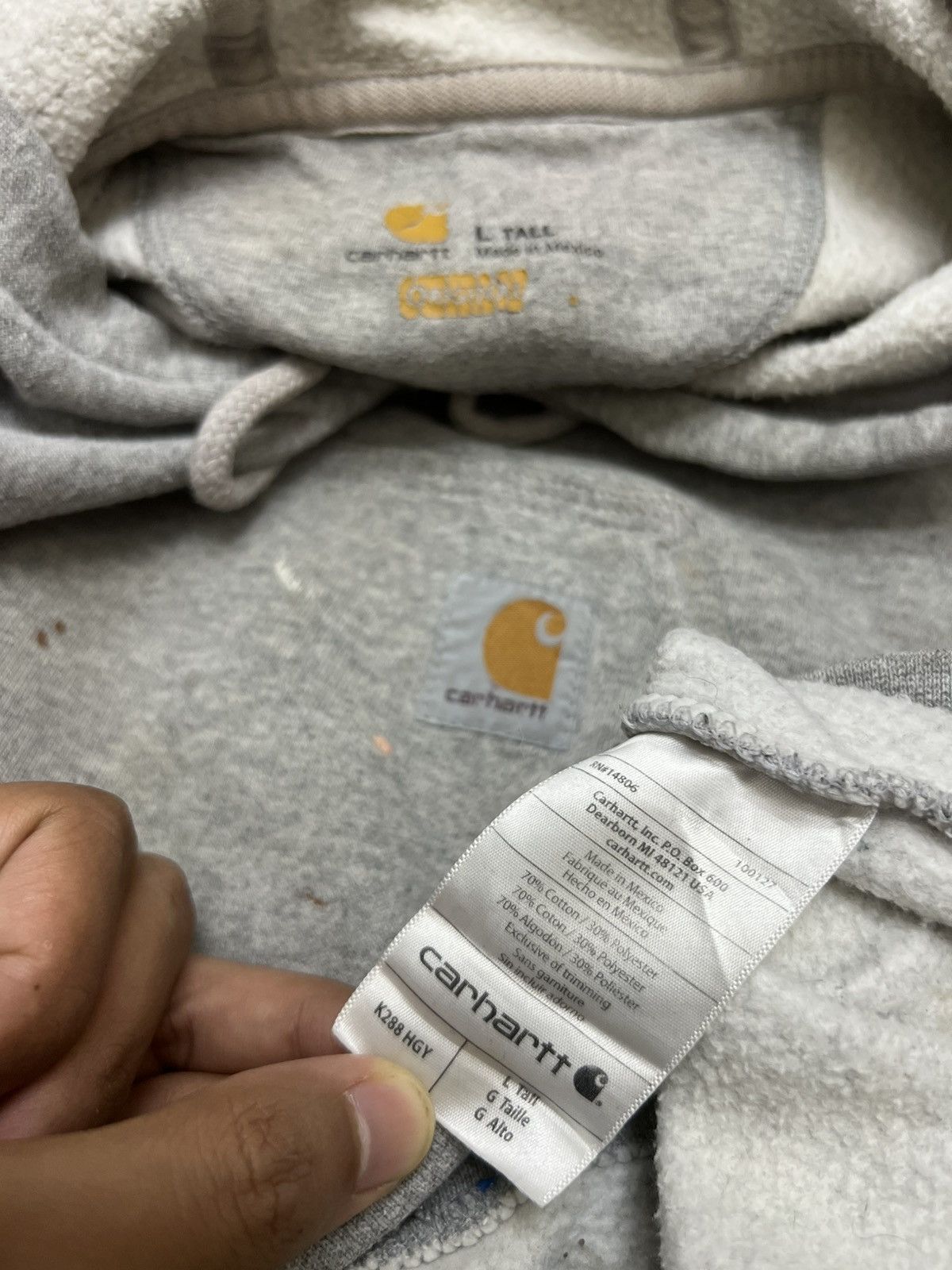 Carhartt VINTAGE Y2K THRASHED FADED CARHARTT OVERSIZE HOODIE Size US XL / EU 56 / 4 - 8 Thumbnail