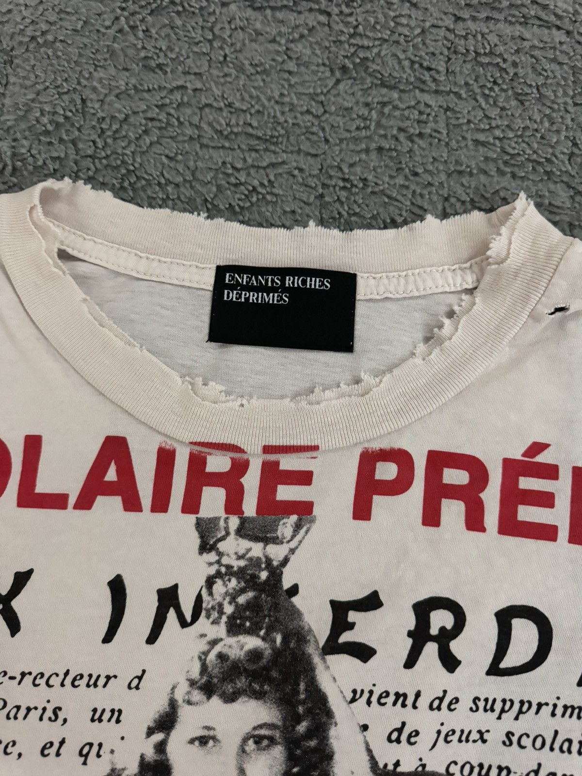 Enfants Riches Deprimes ERD LA SCOLAIRE PRÉFÉREE T-SHIRT ANTIQUE WHITE ❤️🏳️ Size US XL / EU 56 / 4 - 4 Thumbnail