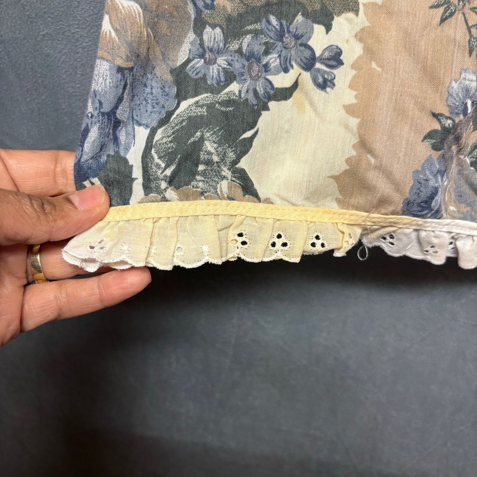 Handmade Handmade Vintage Waist Apron Wrap Cottage Granny Eyelet Lace Size ONE SIZE - 3 Thumbnail