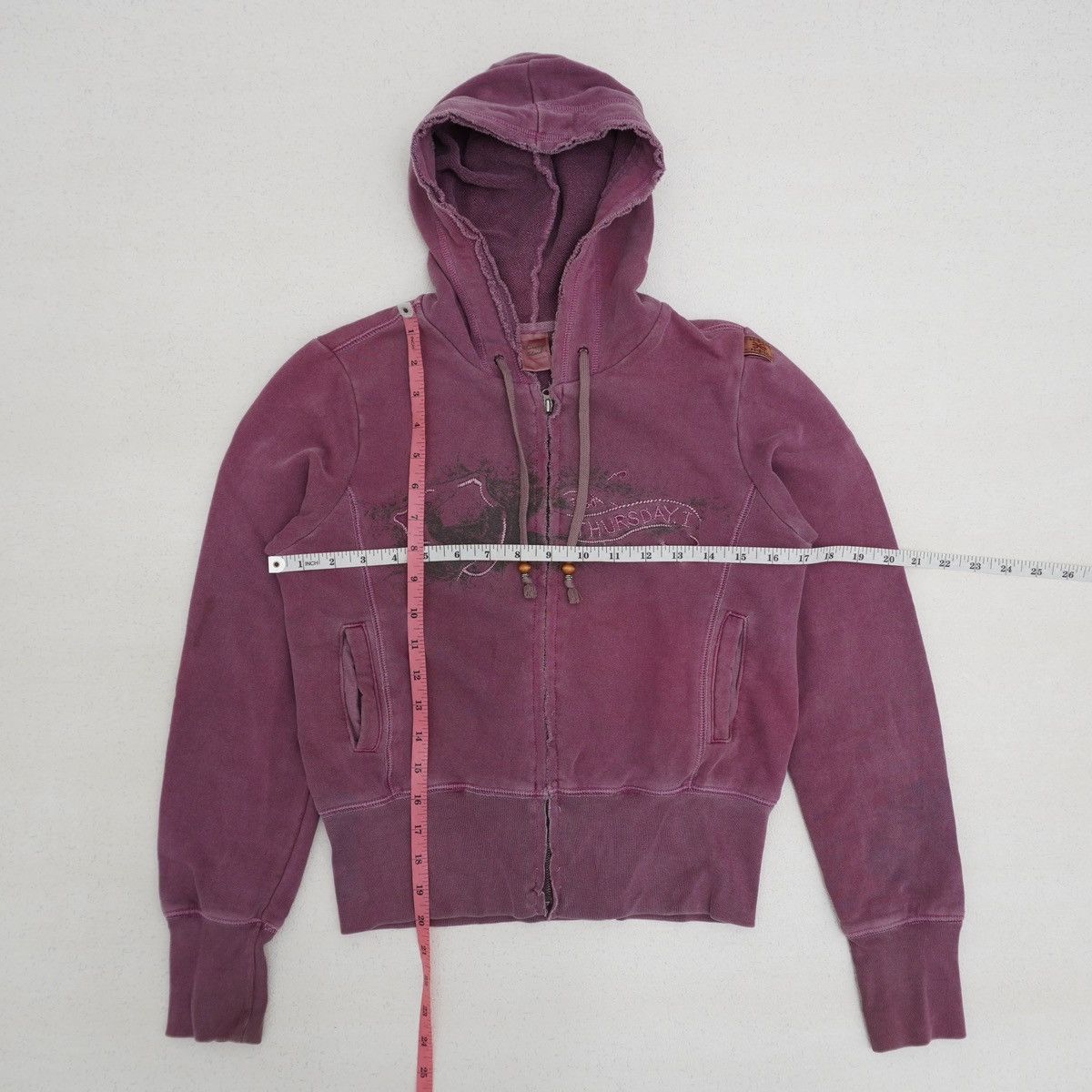 Japanese Brand 90s Japanese Distressed Hoodie Bead Drawstring lgb style Size US M / EU 48-50 / 2 - 12 Thumbnail