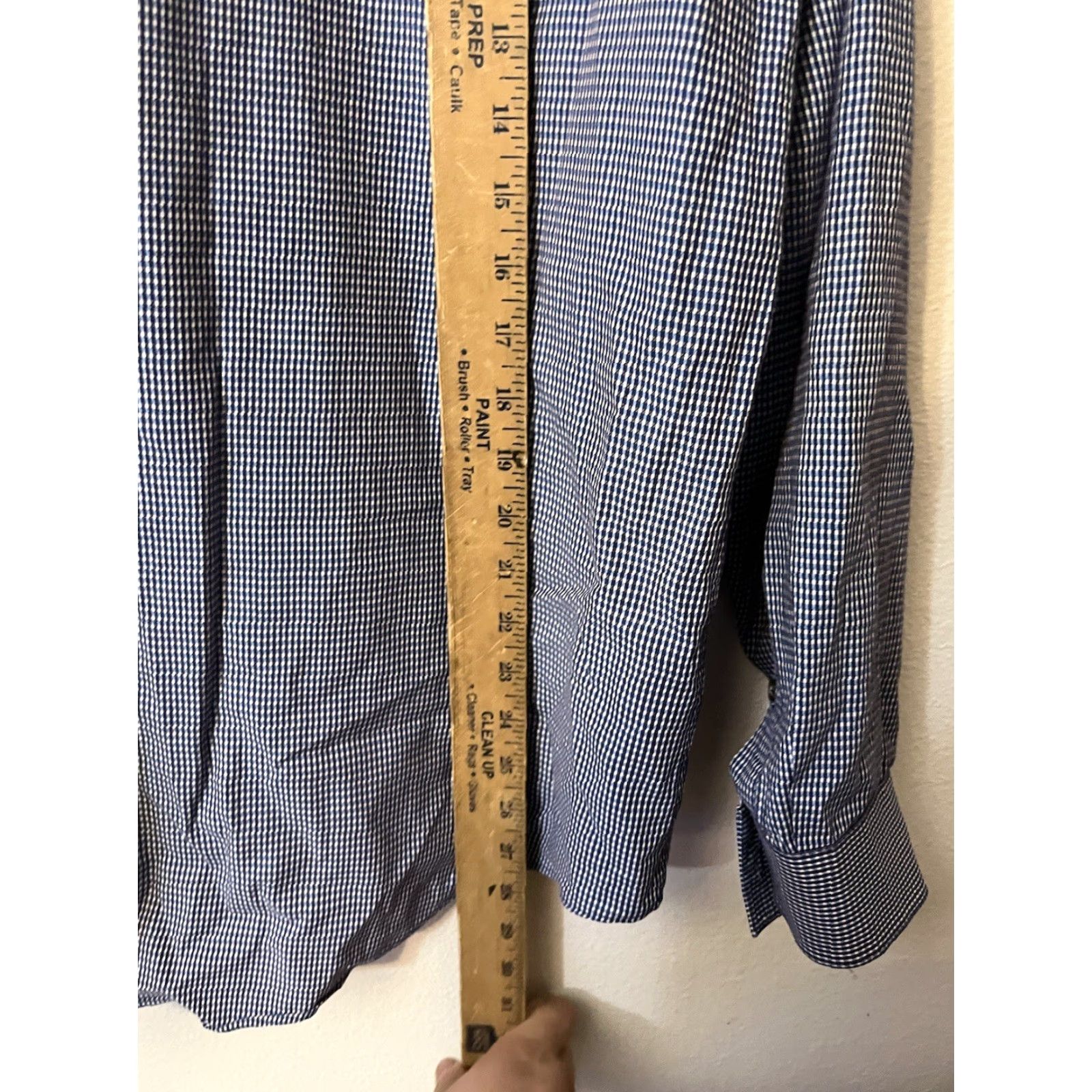 Calvin Klein Calvin Klein Shirt Slim Fit Reg Fit 15.5 Blue Gingham Plaid Dress Shirt Mens Regular Blue 15.5 Nobel Shine? Size US L / EU 52-54 / 3 - 4 Thumbnail