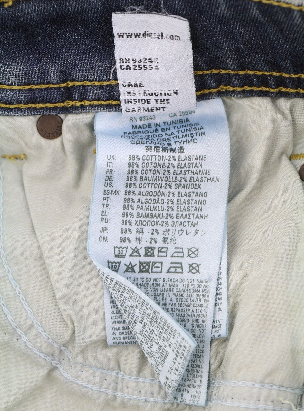 Diesel TROXER R9CG6 W28/L34 Blue Distress Slim Skinny Jeans 89141 Size US 28 / EU 44 - 9 Thumbnail